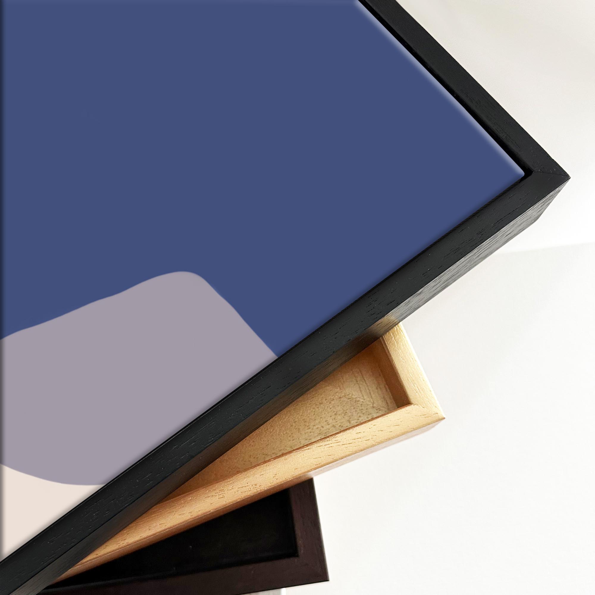 Modern Blue shapes Canvas Print