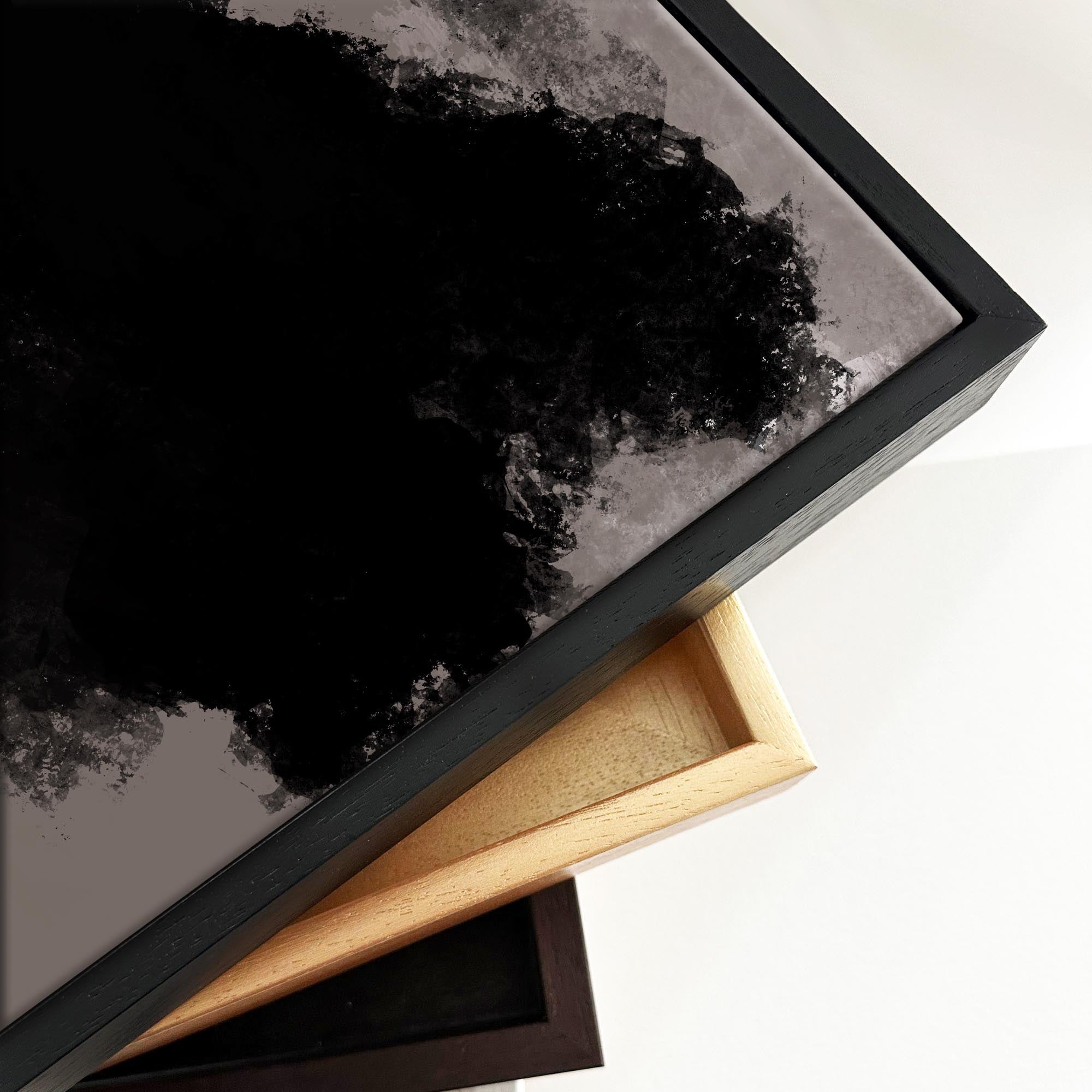 Dark Hues II Framed Canvas-Abstract House