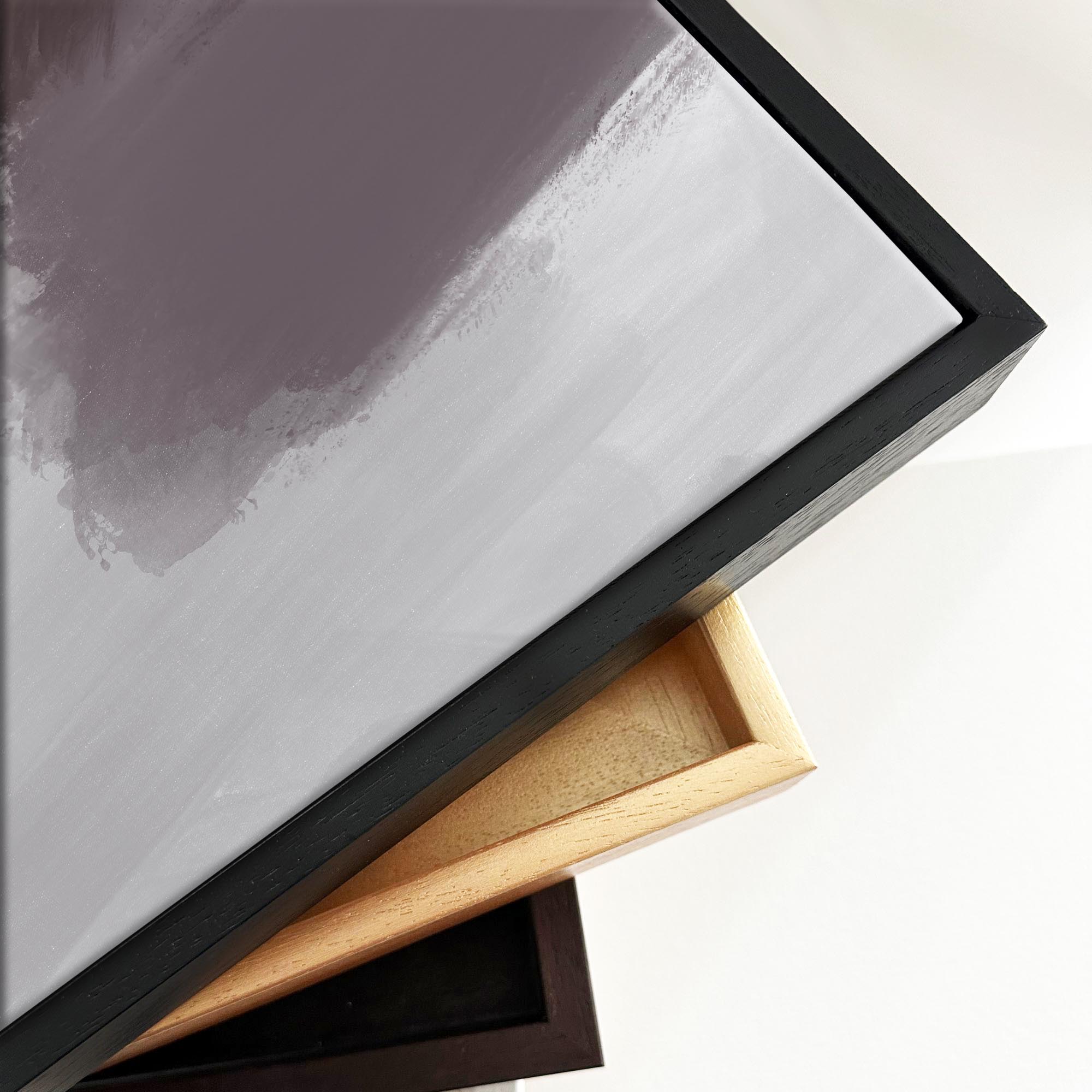 Grey Neutral Abstract Fog Canvas Print