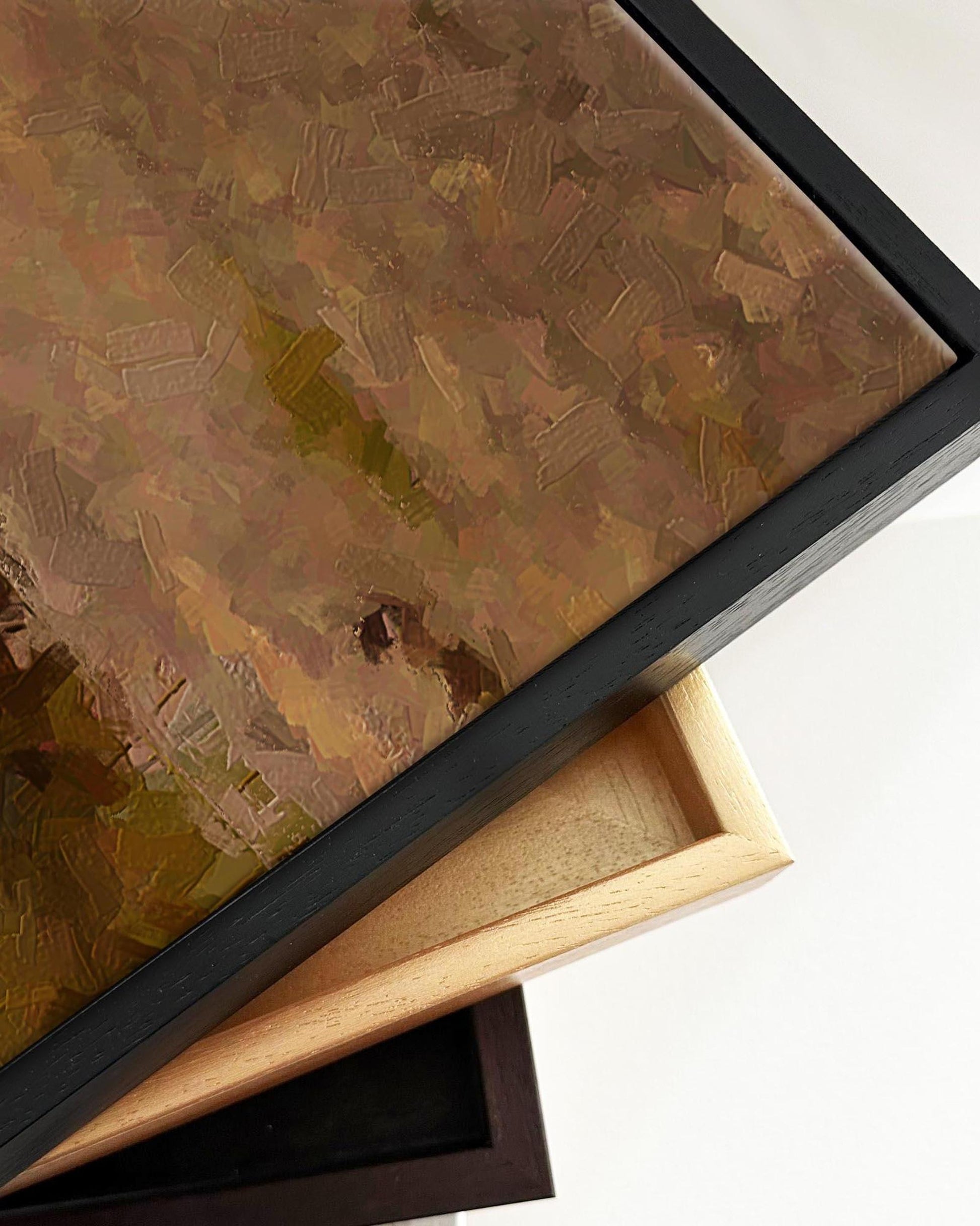 Highland Cow Oil Painting Print On Canvas-Abstract House