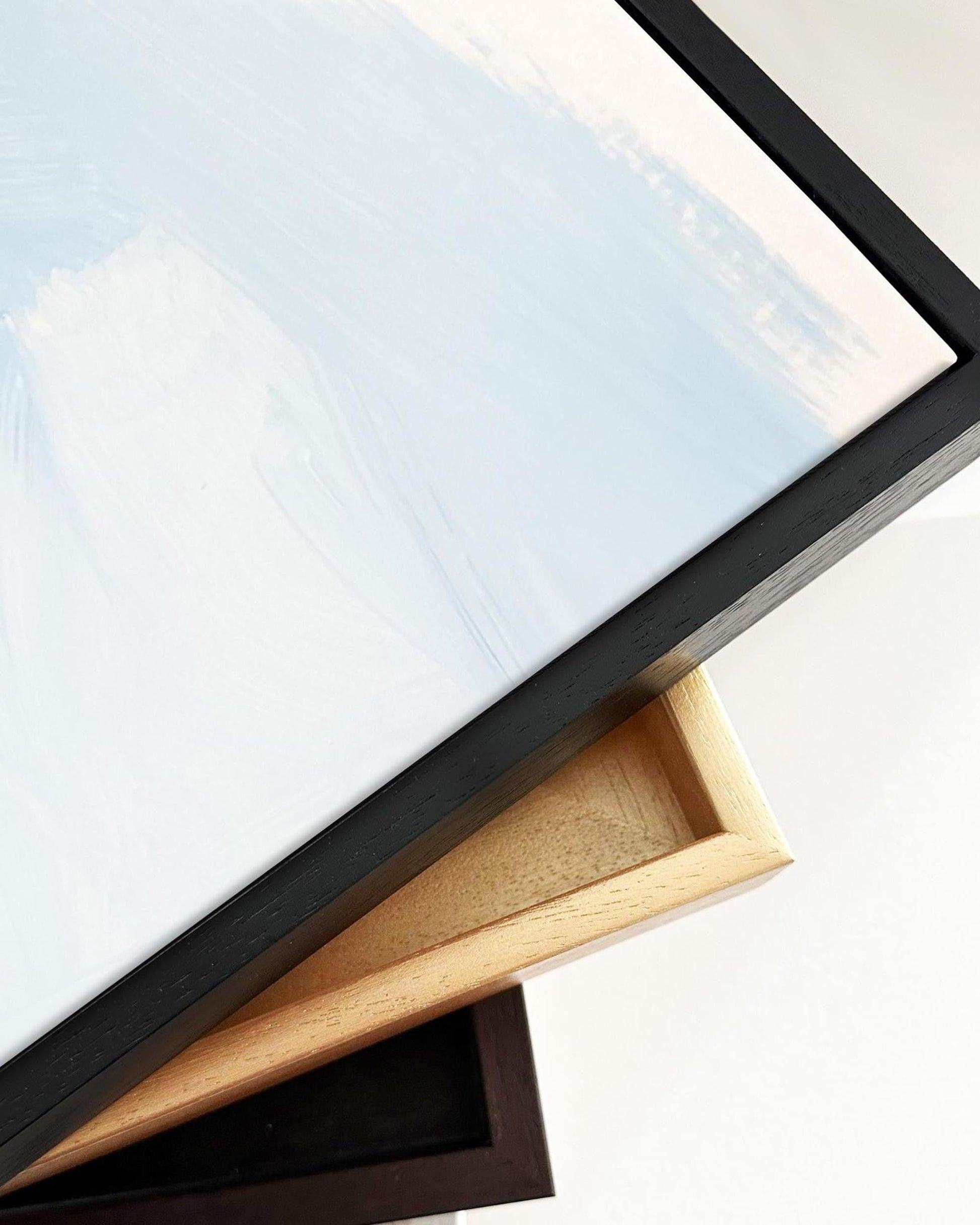 Blue Symphony Framed Canvas-Abstract House