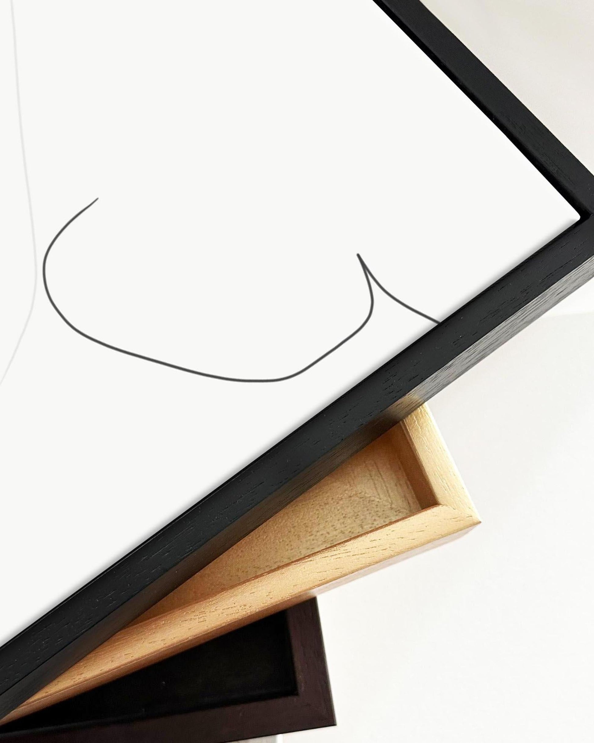 Abstract Line Art Framed Canvas-Abstract House