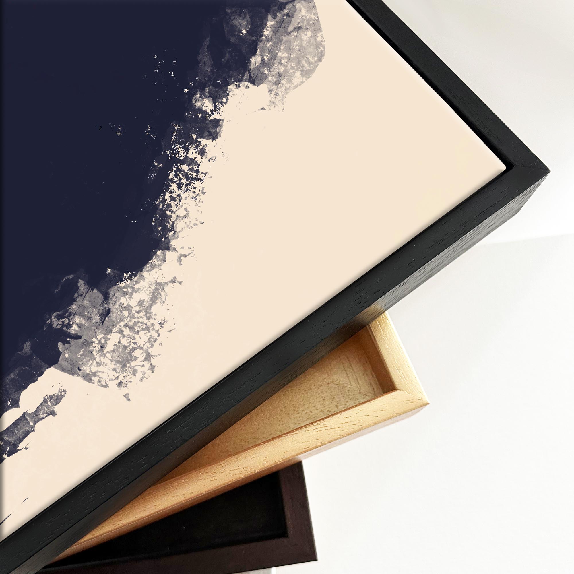 Burnt Sands Framed Canvas-Abstract House