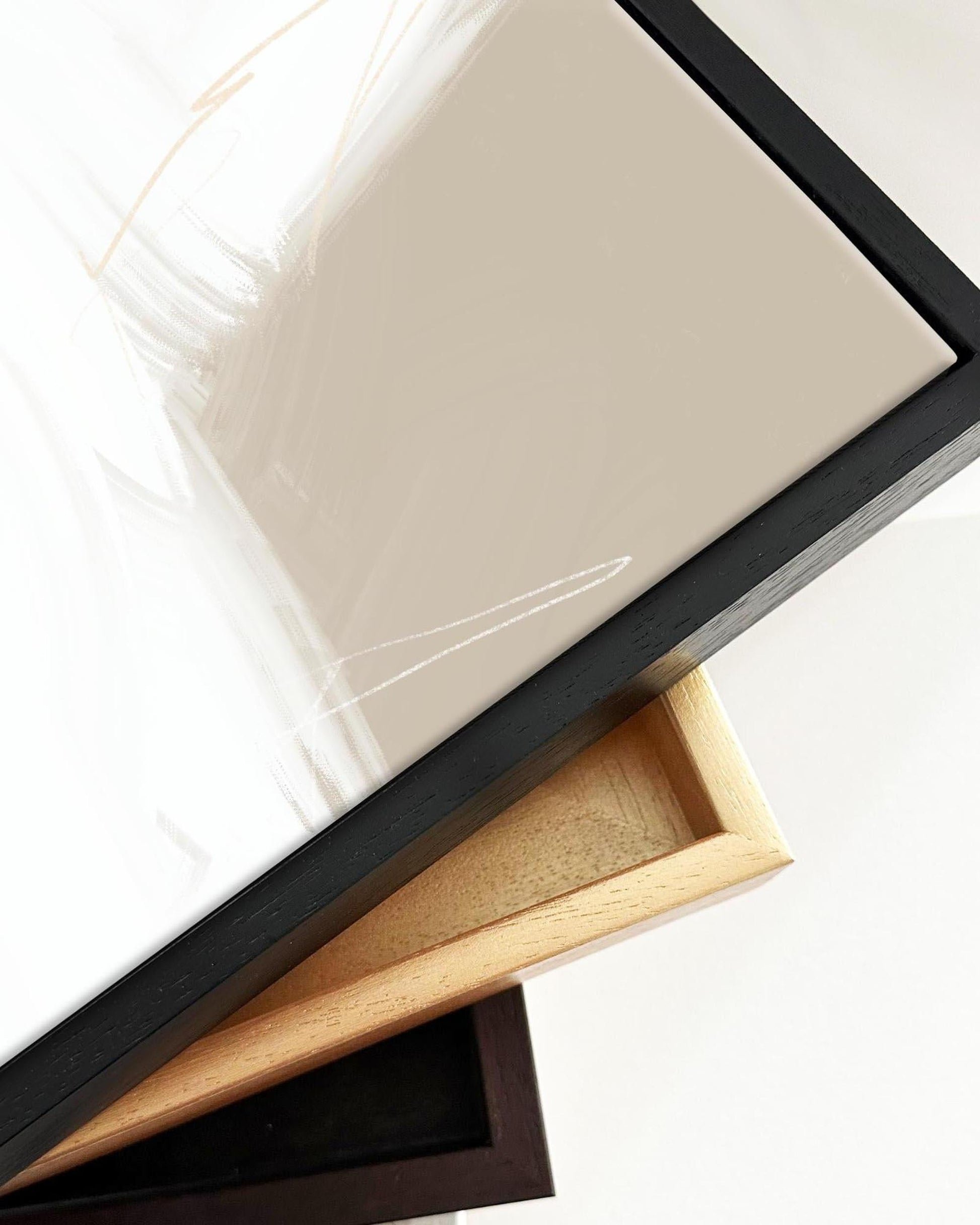 Neutral Cloud Framed Canvas-Abstract House