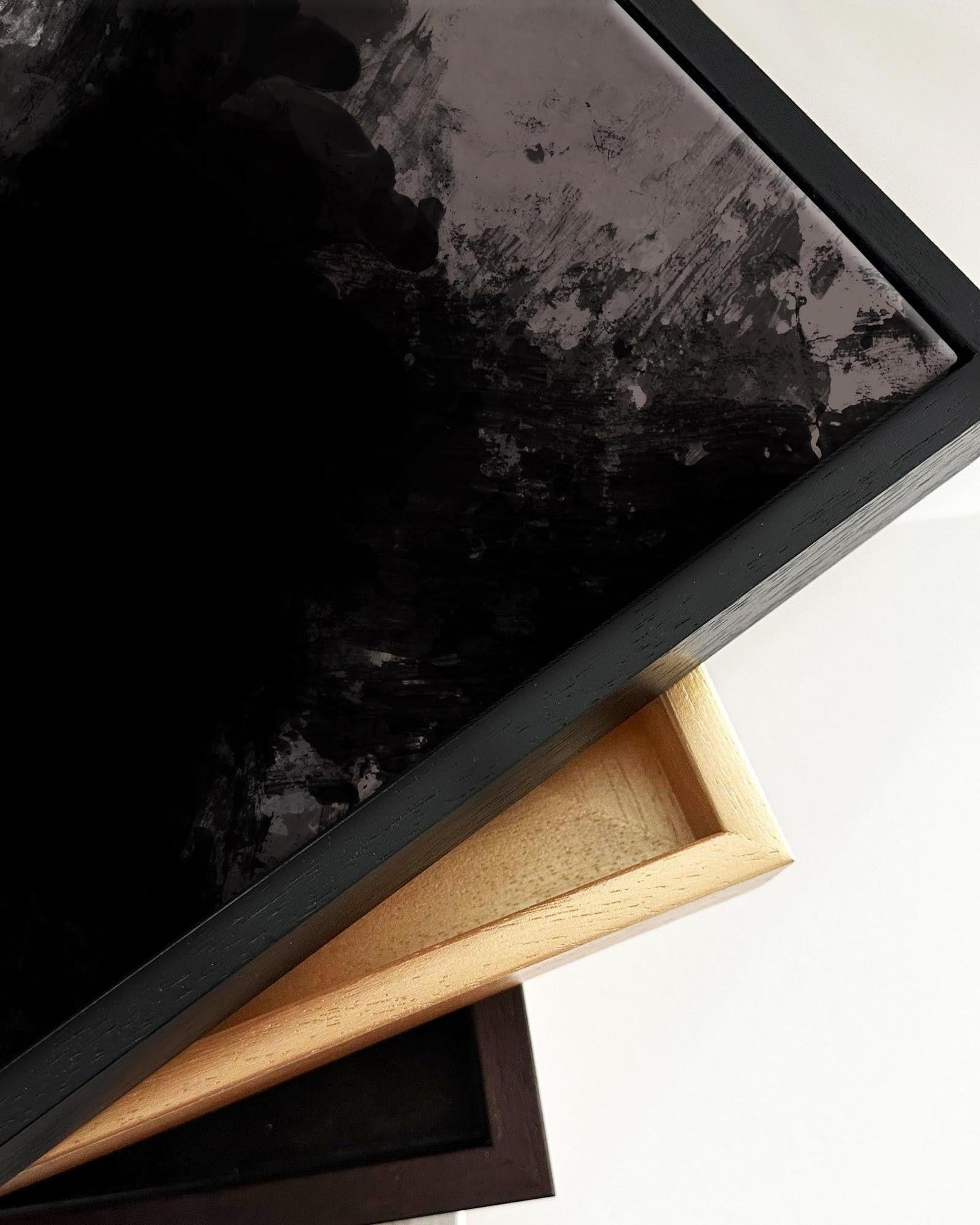 Dark Hues Framed Canvas-Abstract House