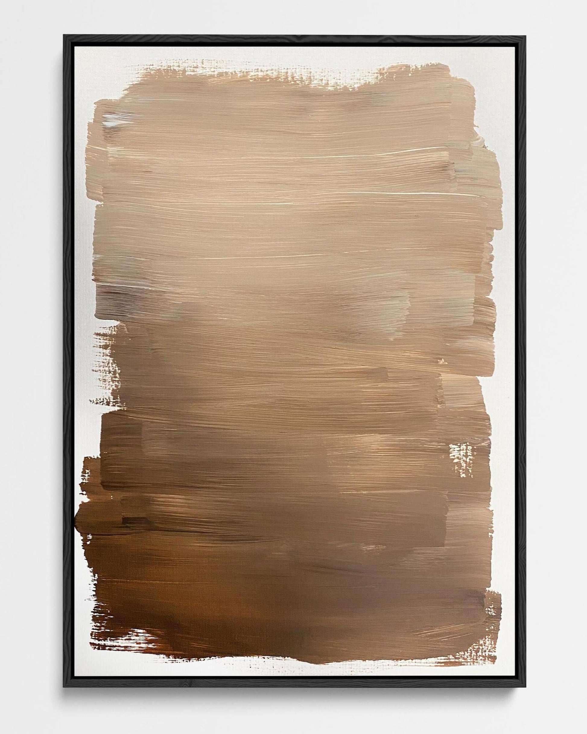 Neutral Shade Framed Canvas-Abstract House