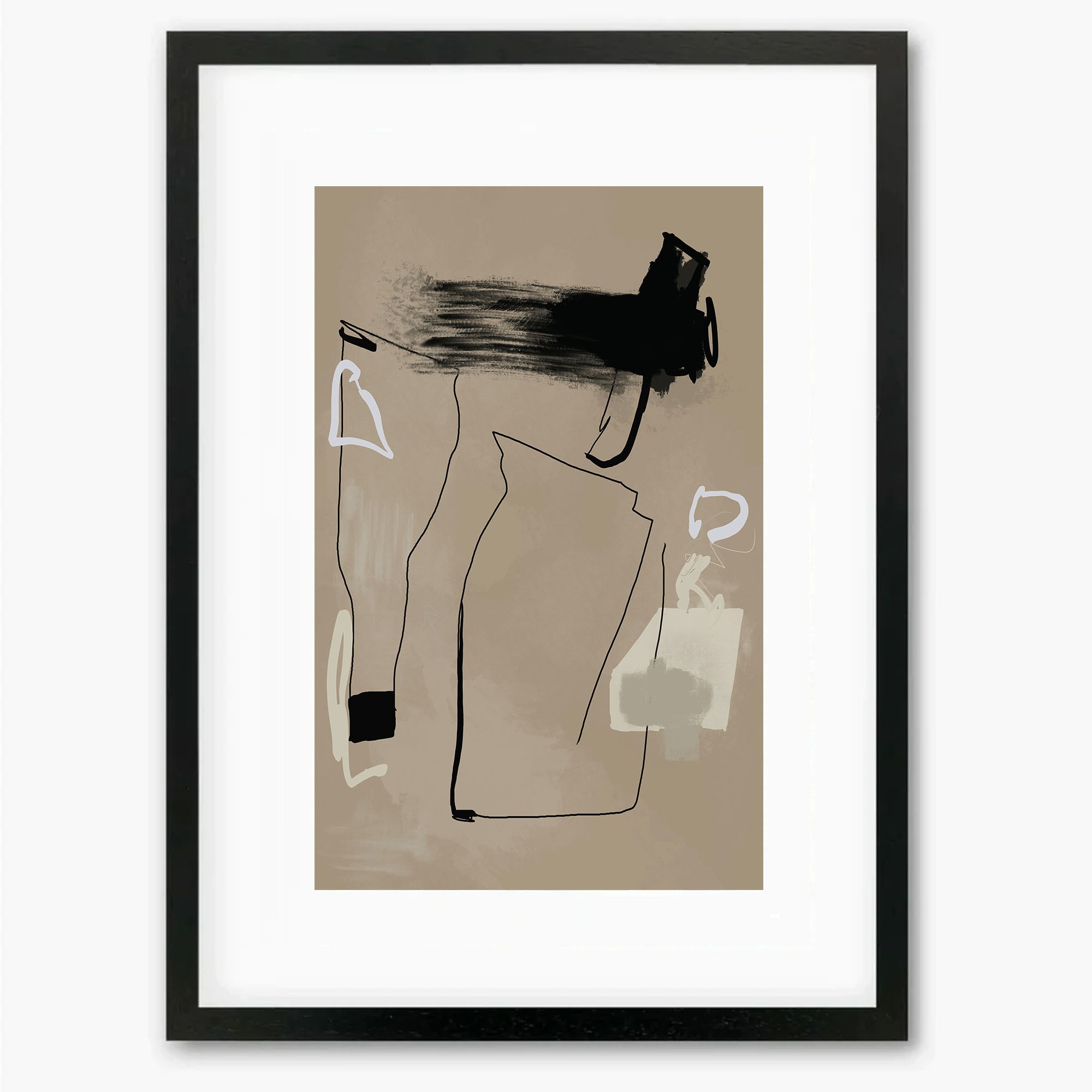 Cave Drawings I Fine Art Print-Abstract House