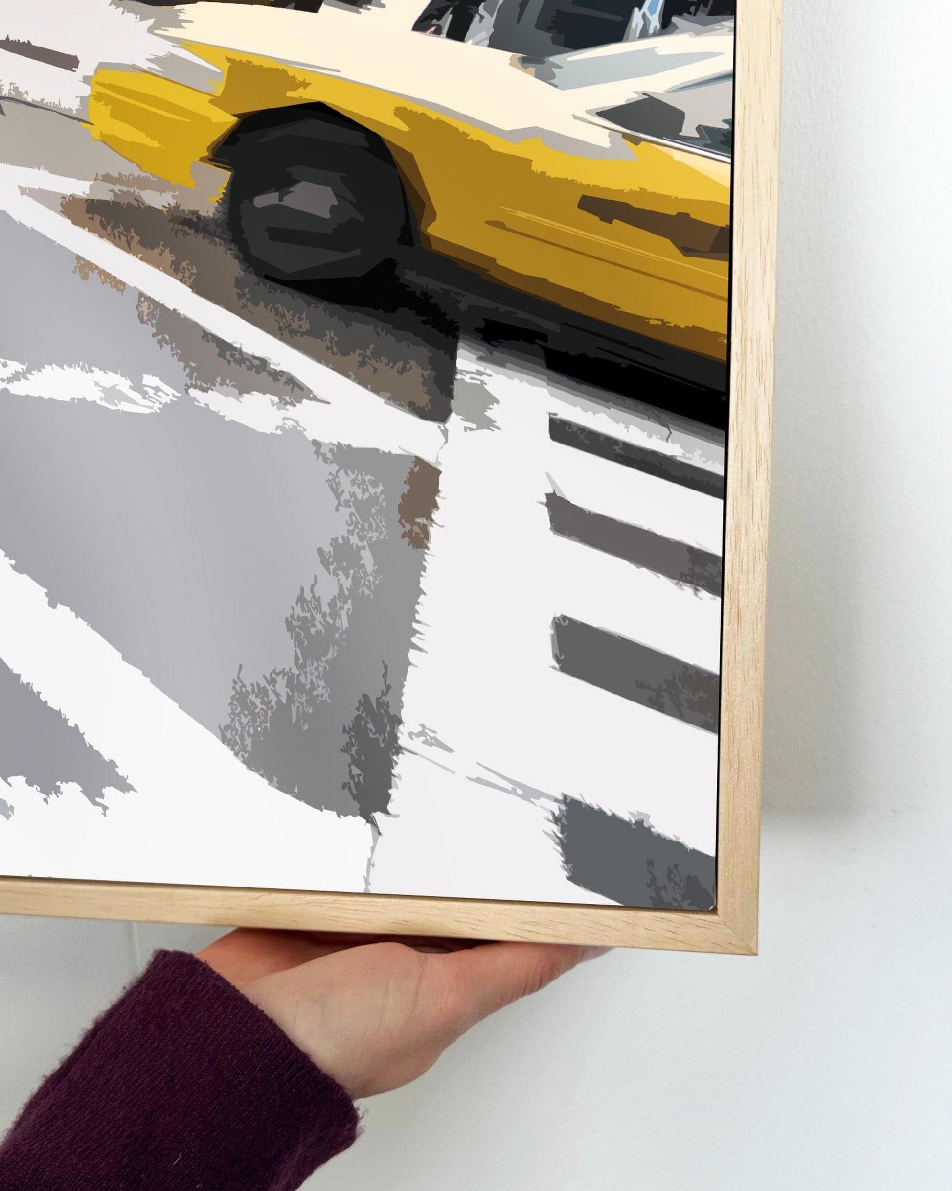 New York Crossroads Framed Canvas-Abstract House