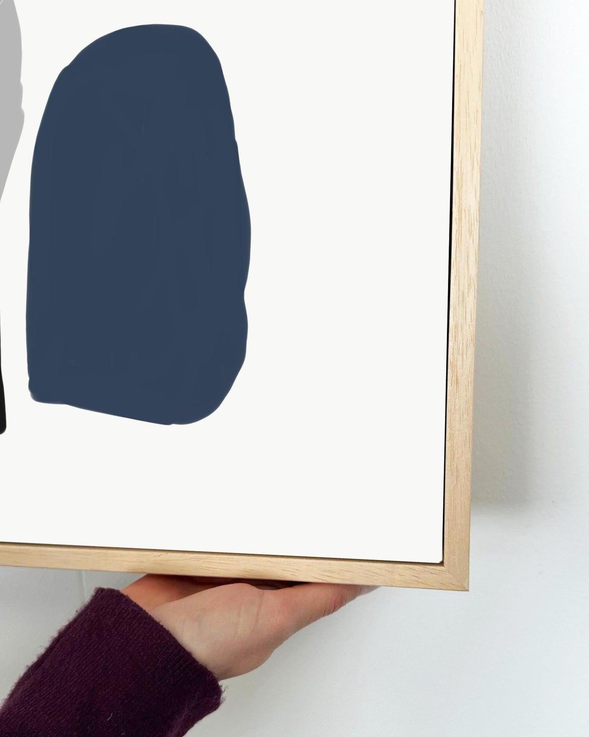 Minimal Pastel Colours Framed Canvas-Abstract House