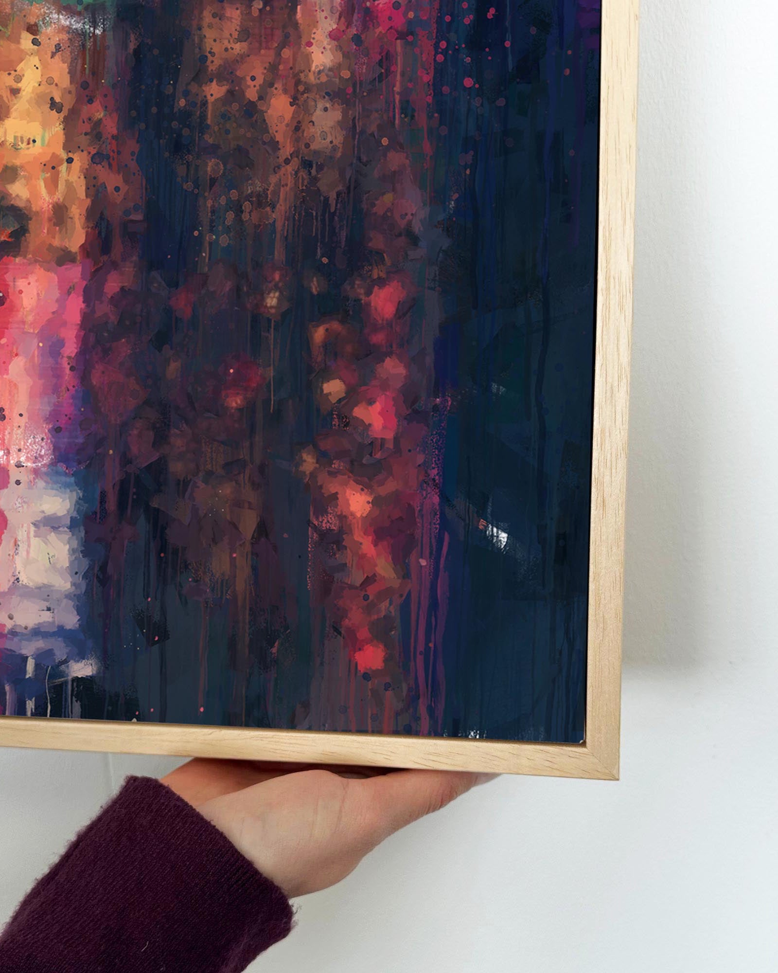 New York Alley Painting Framed Canvas-Abstract House