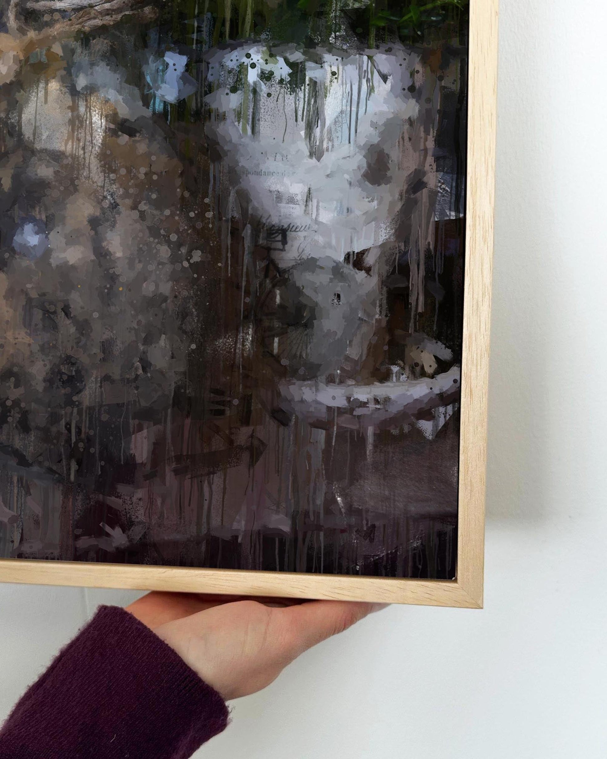 Still Life Fine Art Painting Framed Canvas-Abstract House