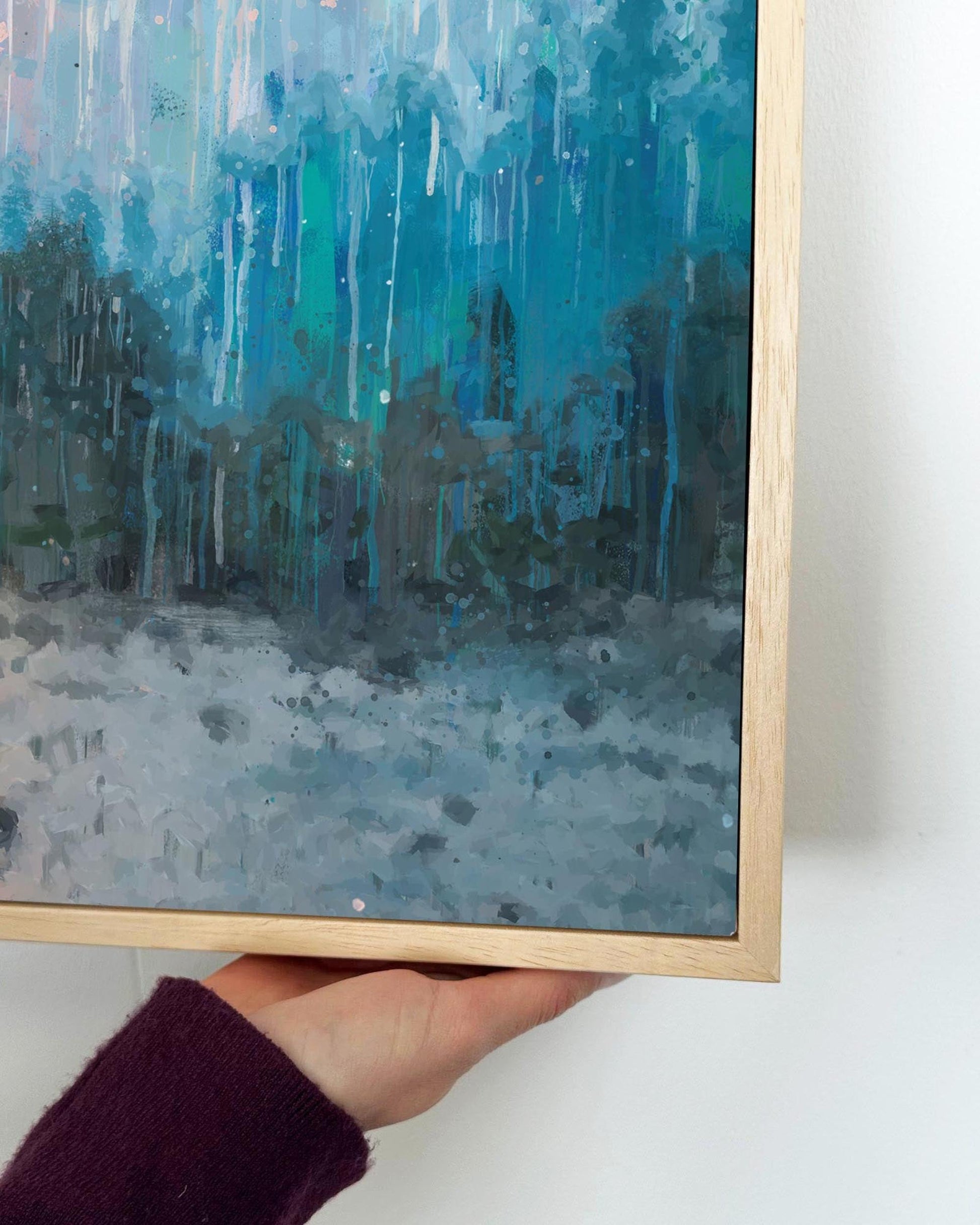 Impressionist Landscape Painting Framed Canvas-Abstract House