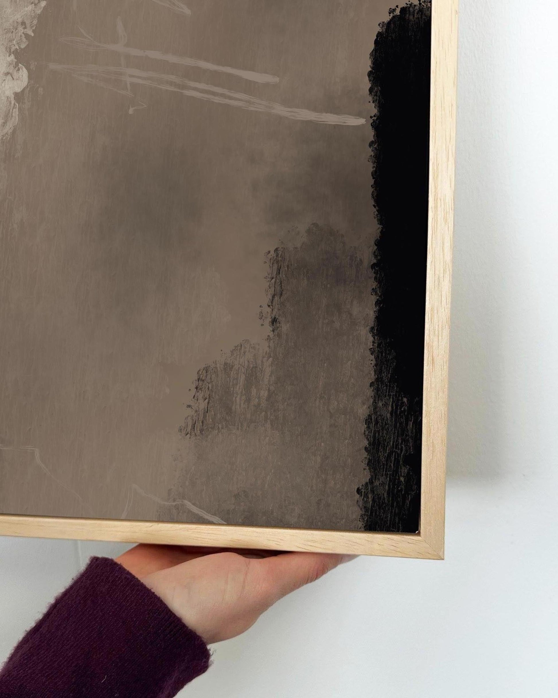 Misty Meadow Framed Canvas-Abstract House