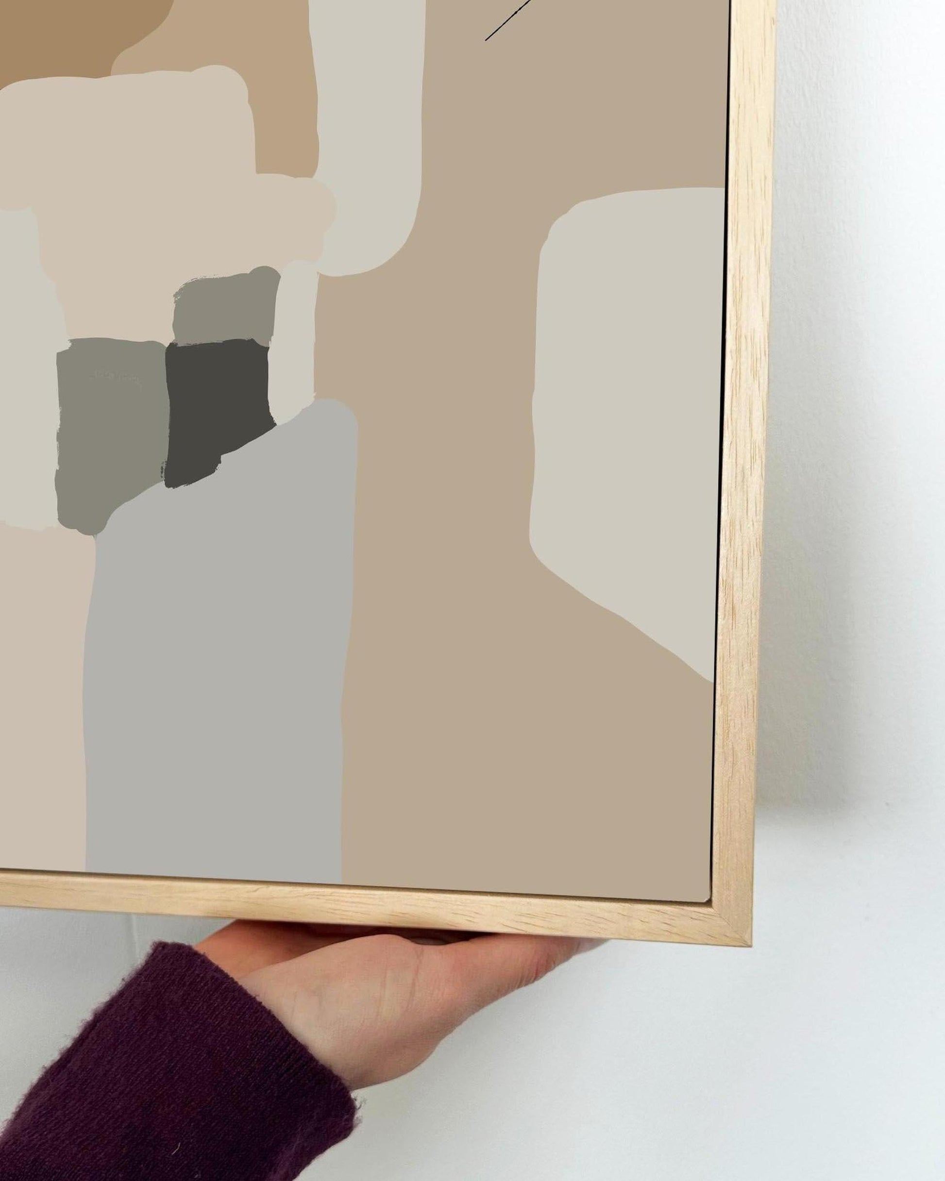 Abstract City Framed Canvas-Abstract House