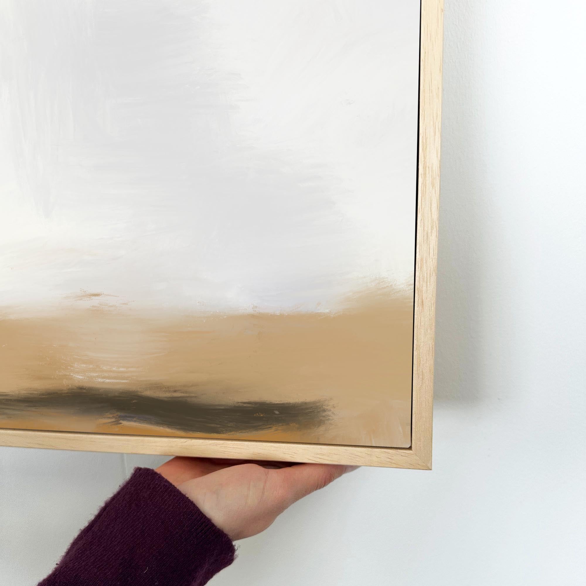 Foggy Dunes Framed Canvas