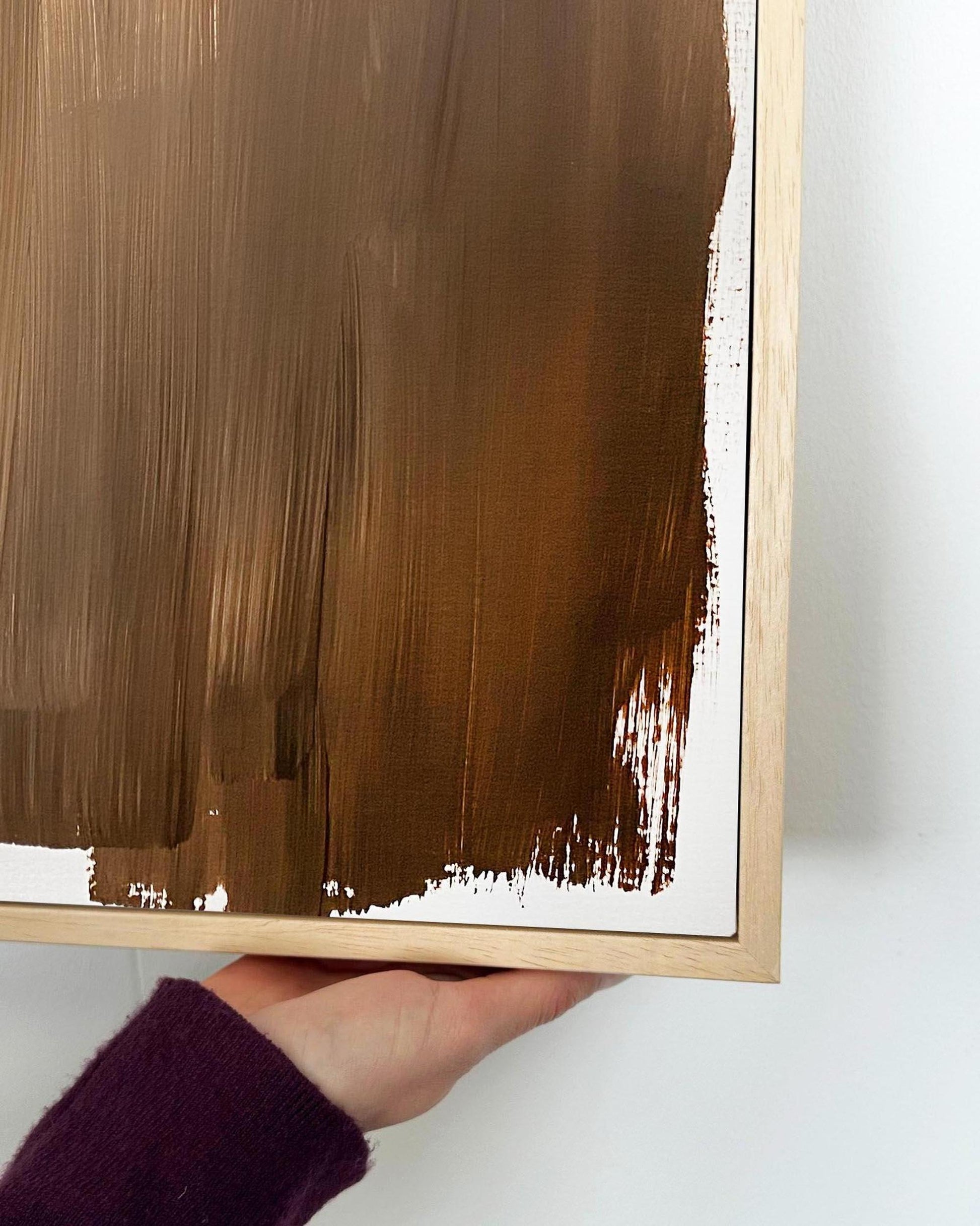 Neutral Shade Framed Canvas-Abstract House