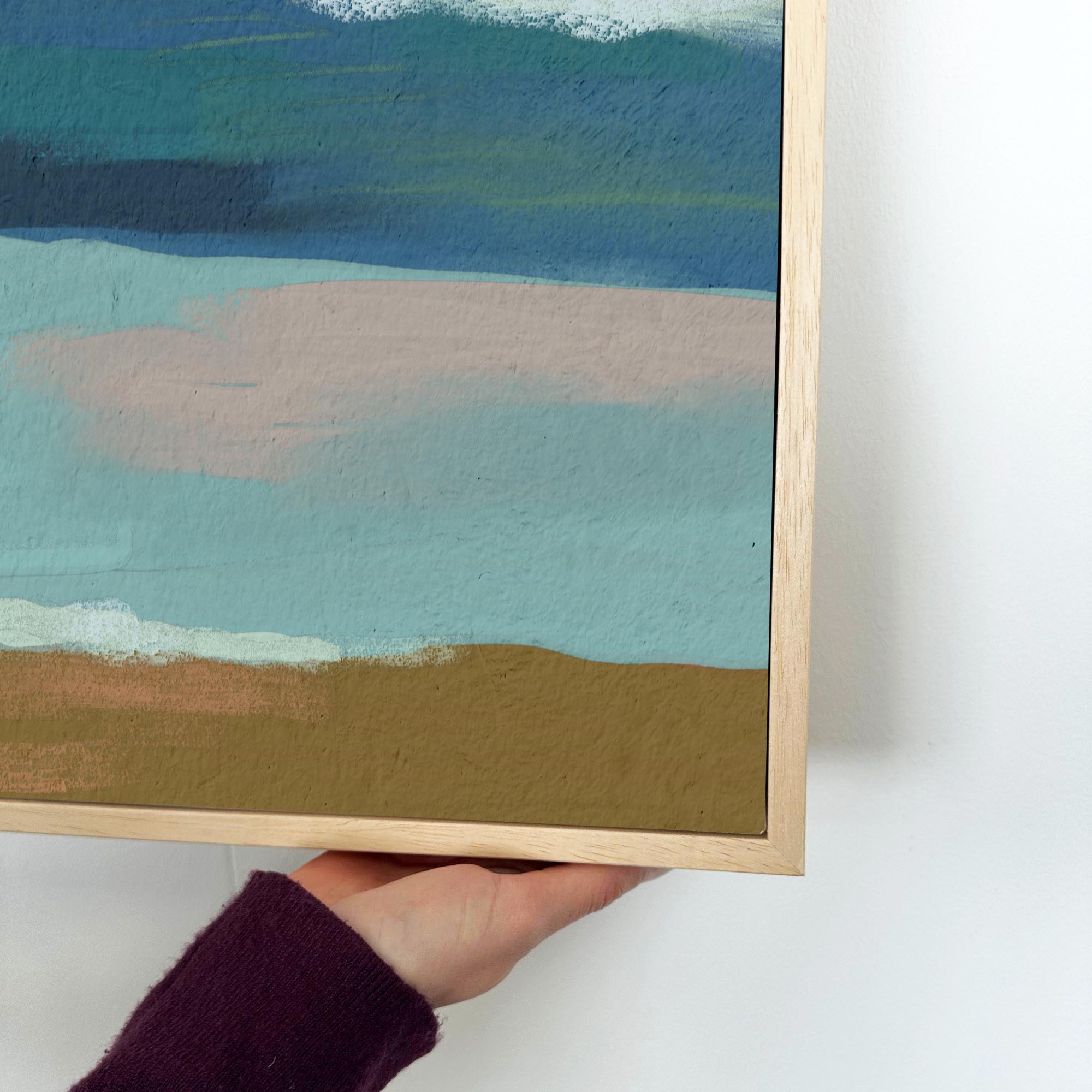 Blue Skies Over The Sea Canvas Art