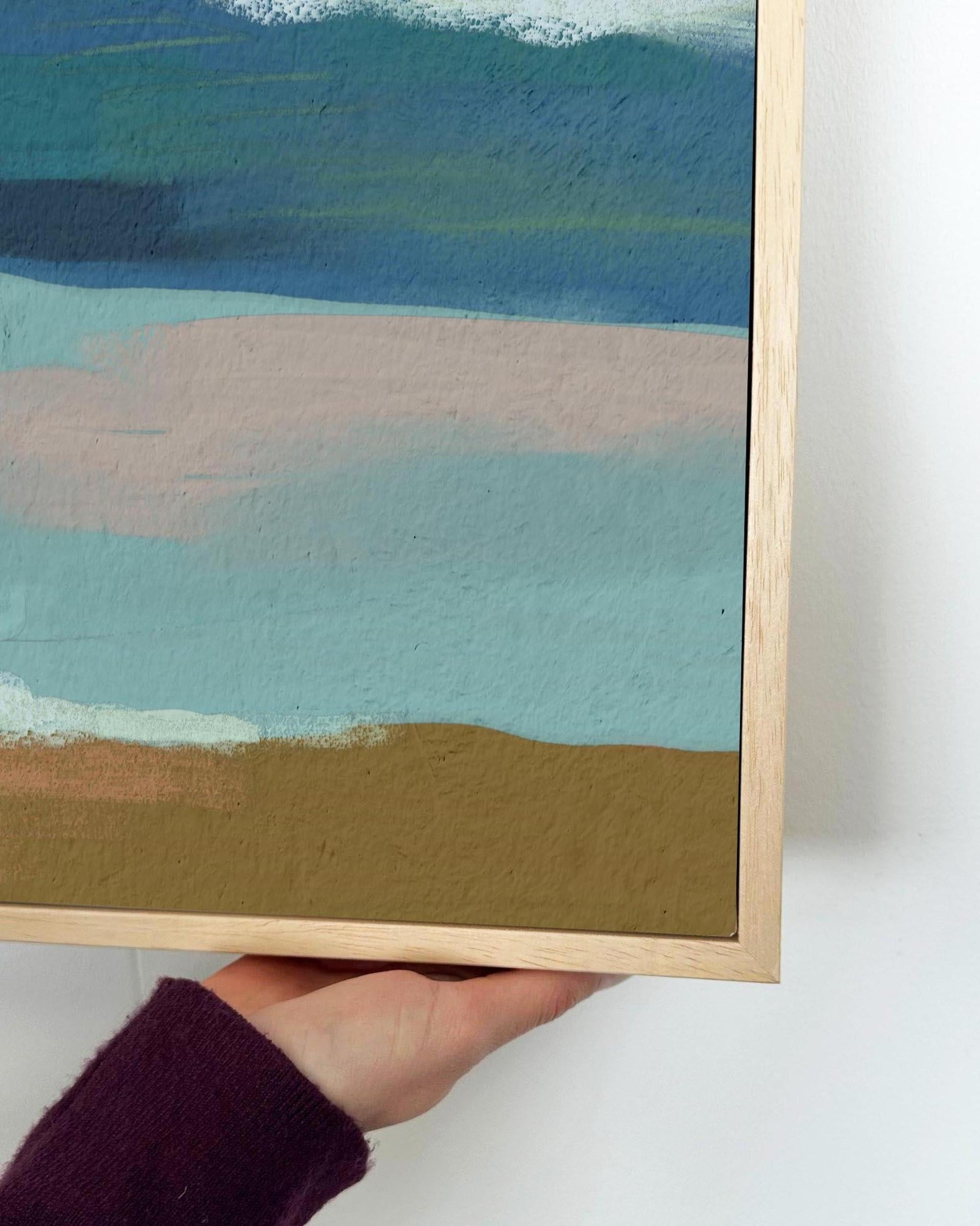 Blue Skies Over The Sea Canvas Art-Abstract House