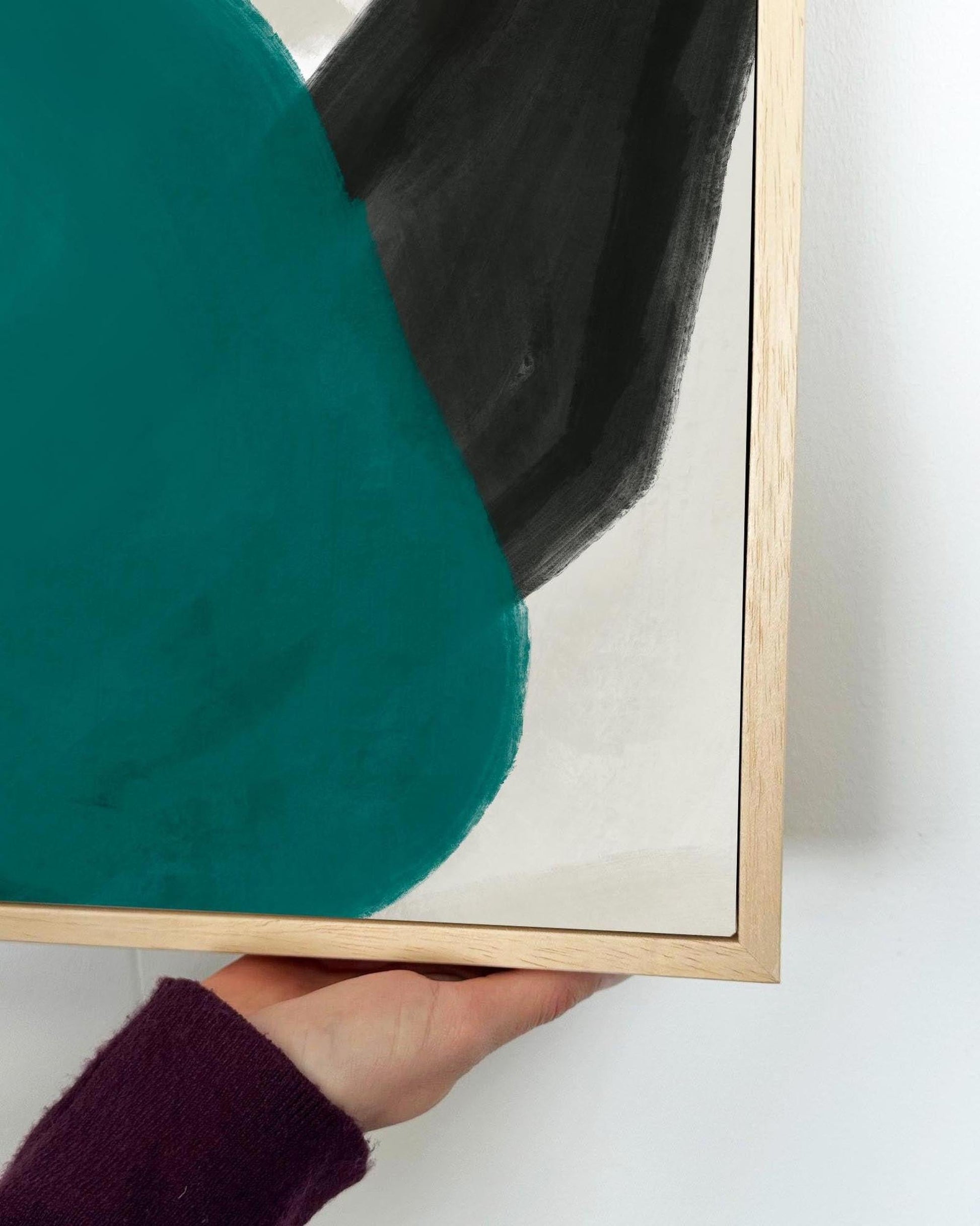 Balancing Act Organic Framed Canvas-Abstract House