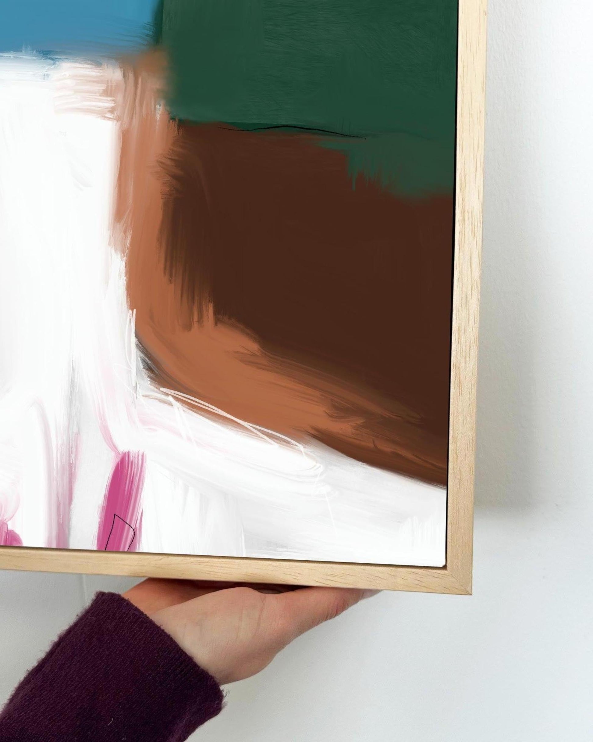 Neutral Greys and Whites Framed Canvas-Abstract House