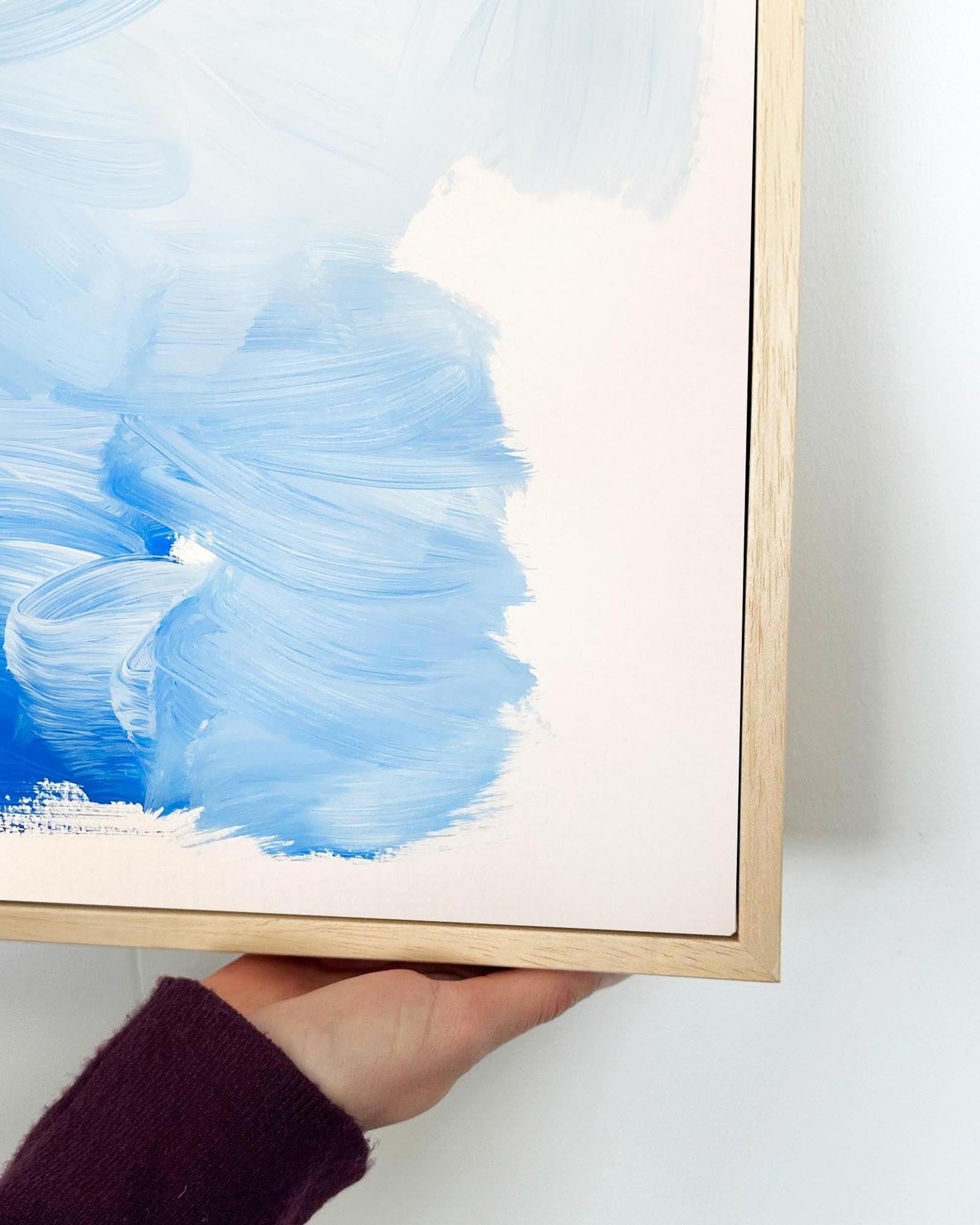 Blue Symphony Framed Canvas-Abstract House