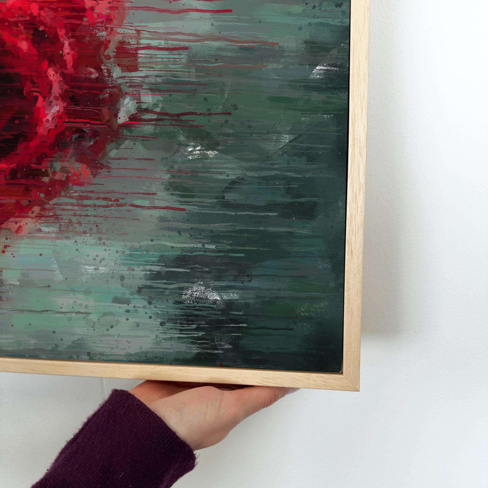 Red Rose Painting Canvas Print