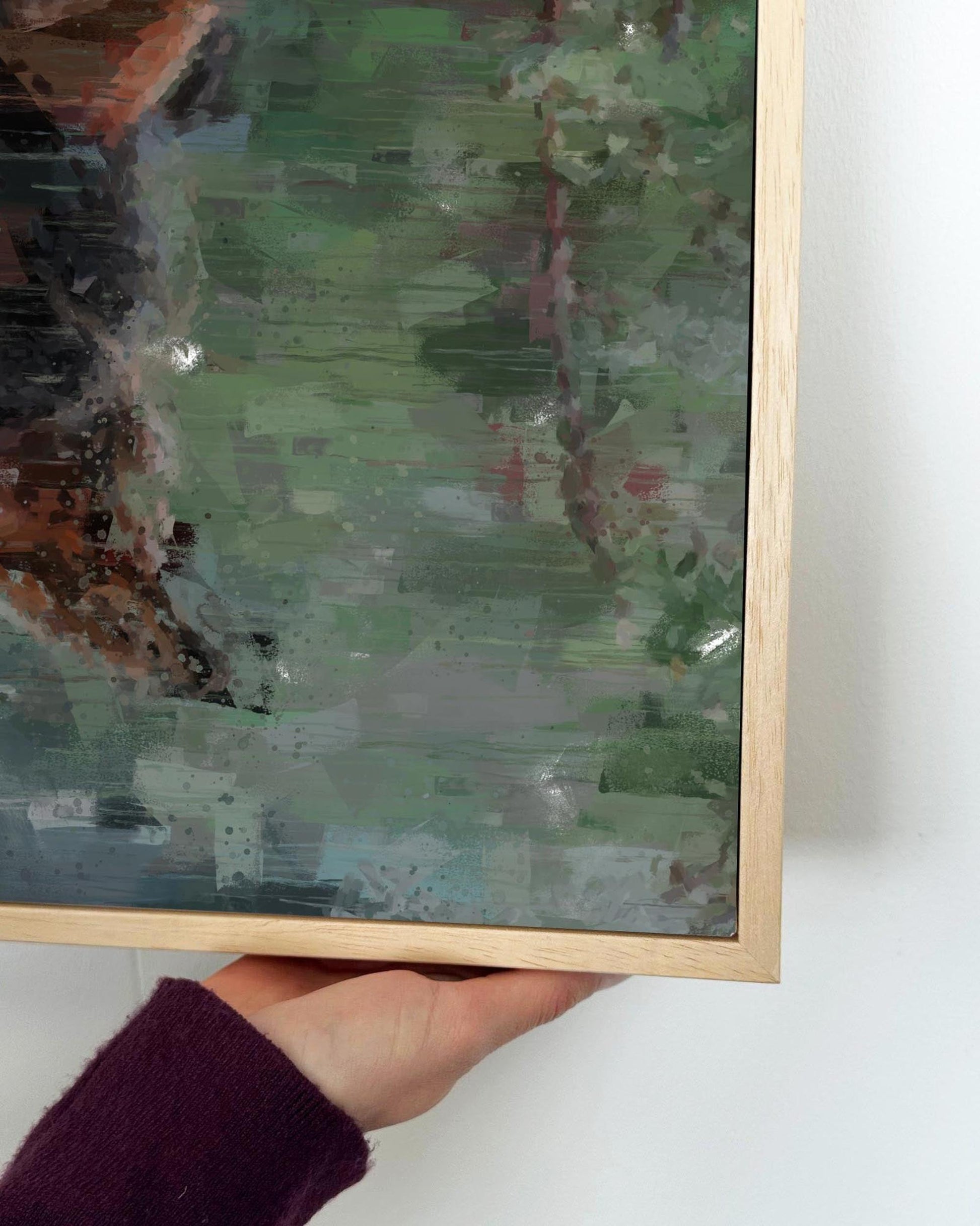 Horse Portrait Painting Framed Canvas-Abstract House