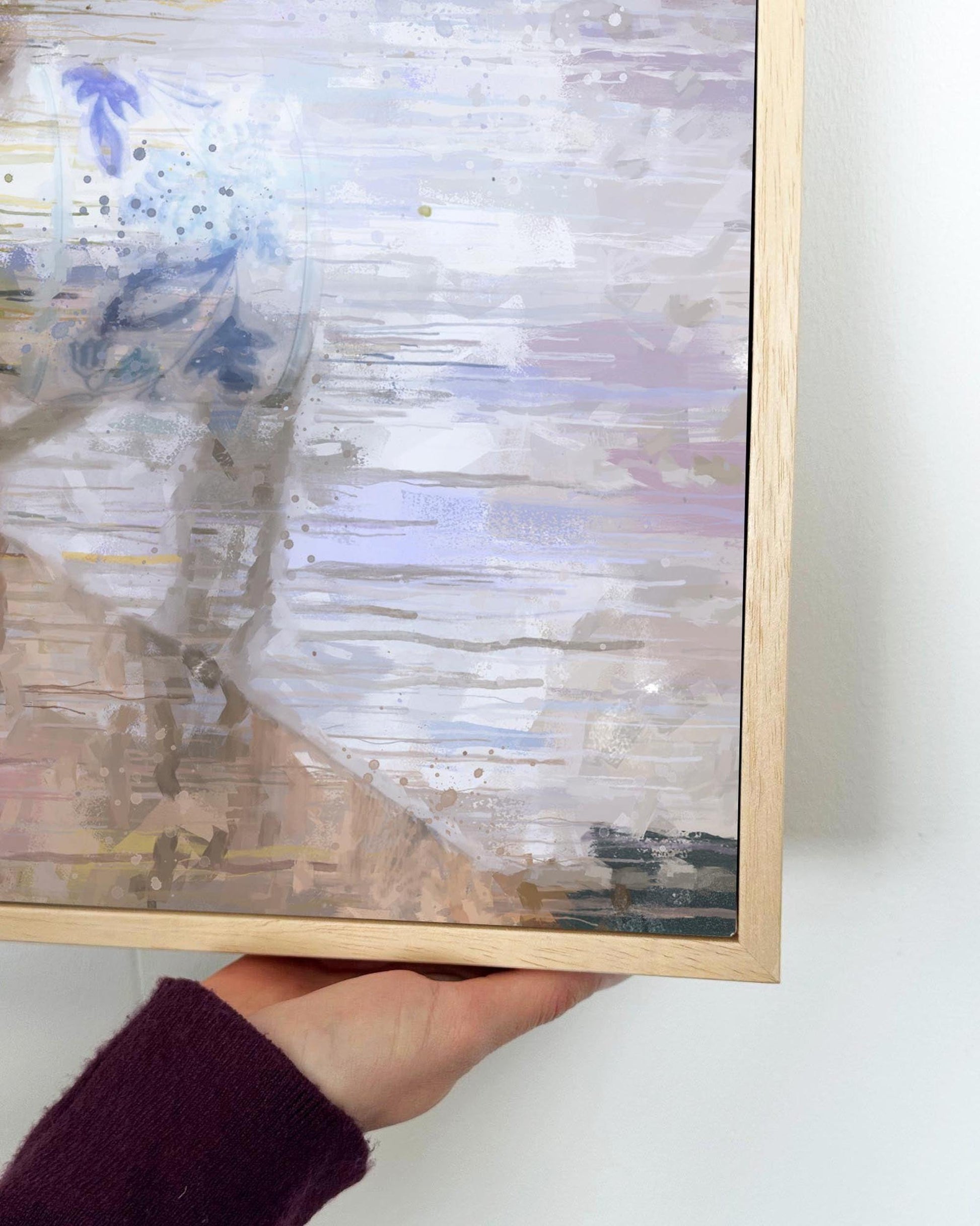 Sunflowers In A Vase Still Life Painting Framed Canvas-Abstract House