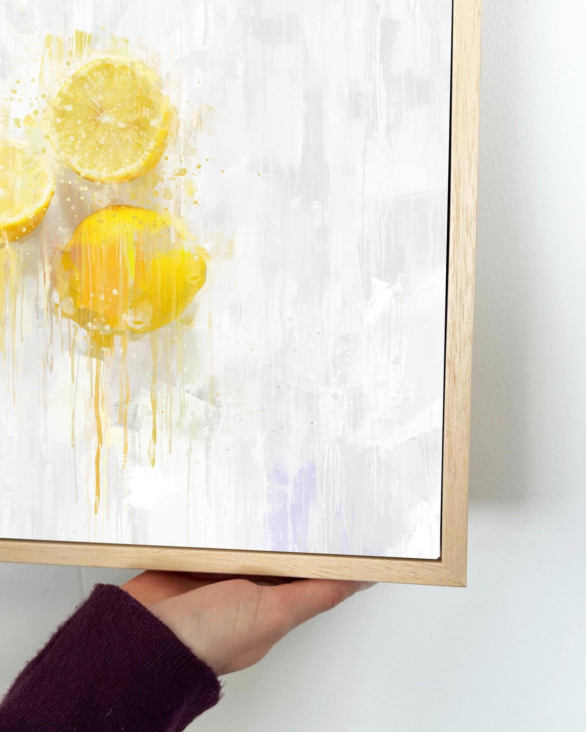 Lemons Still Life Fine Art Painting Framed Canvas-Abstract House