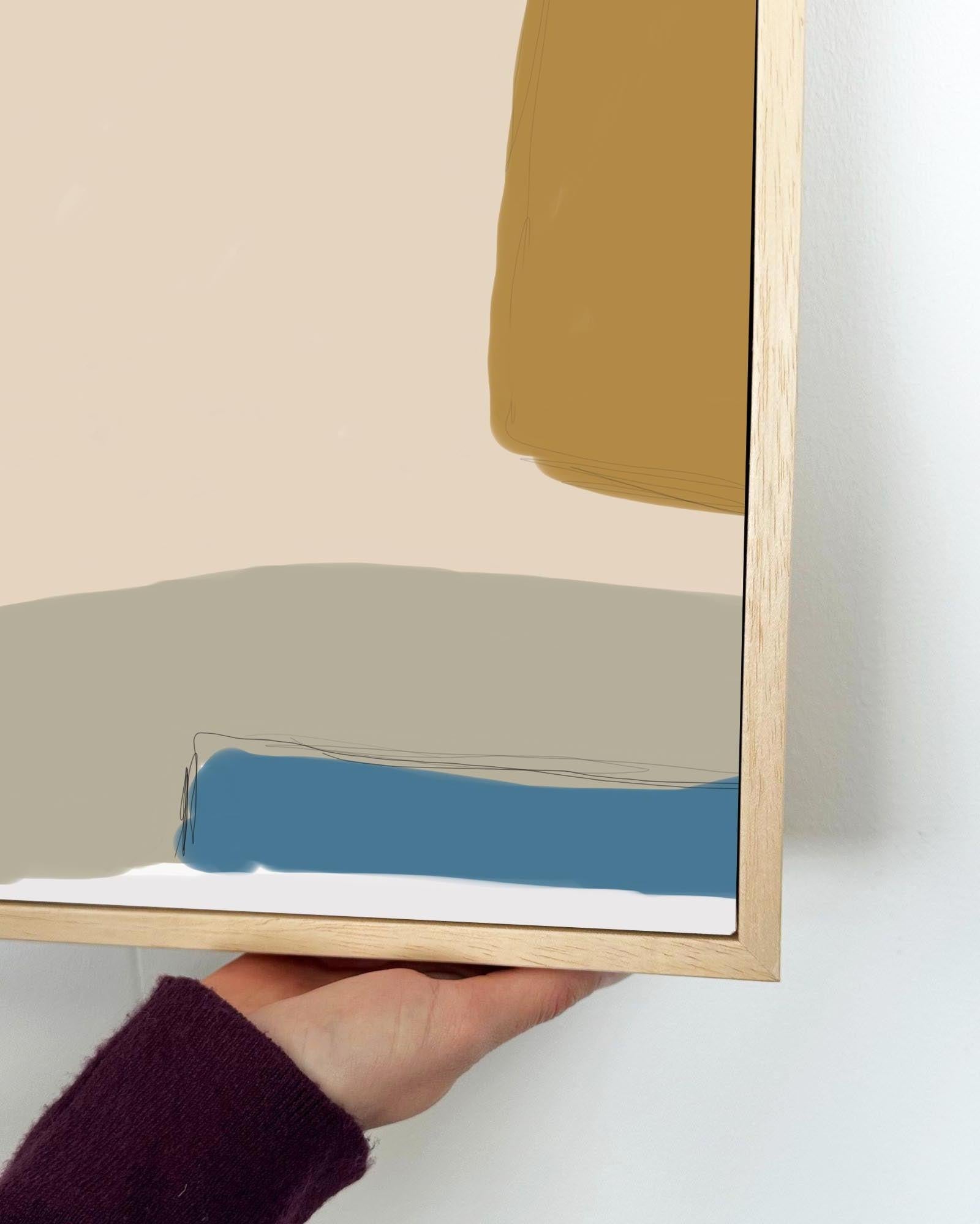 Minimal Abstract Shapes Framed Canvas-Abstract House