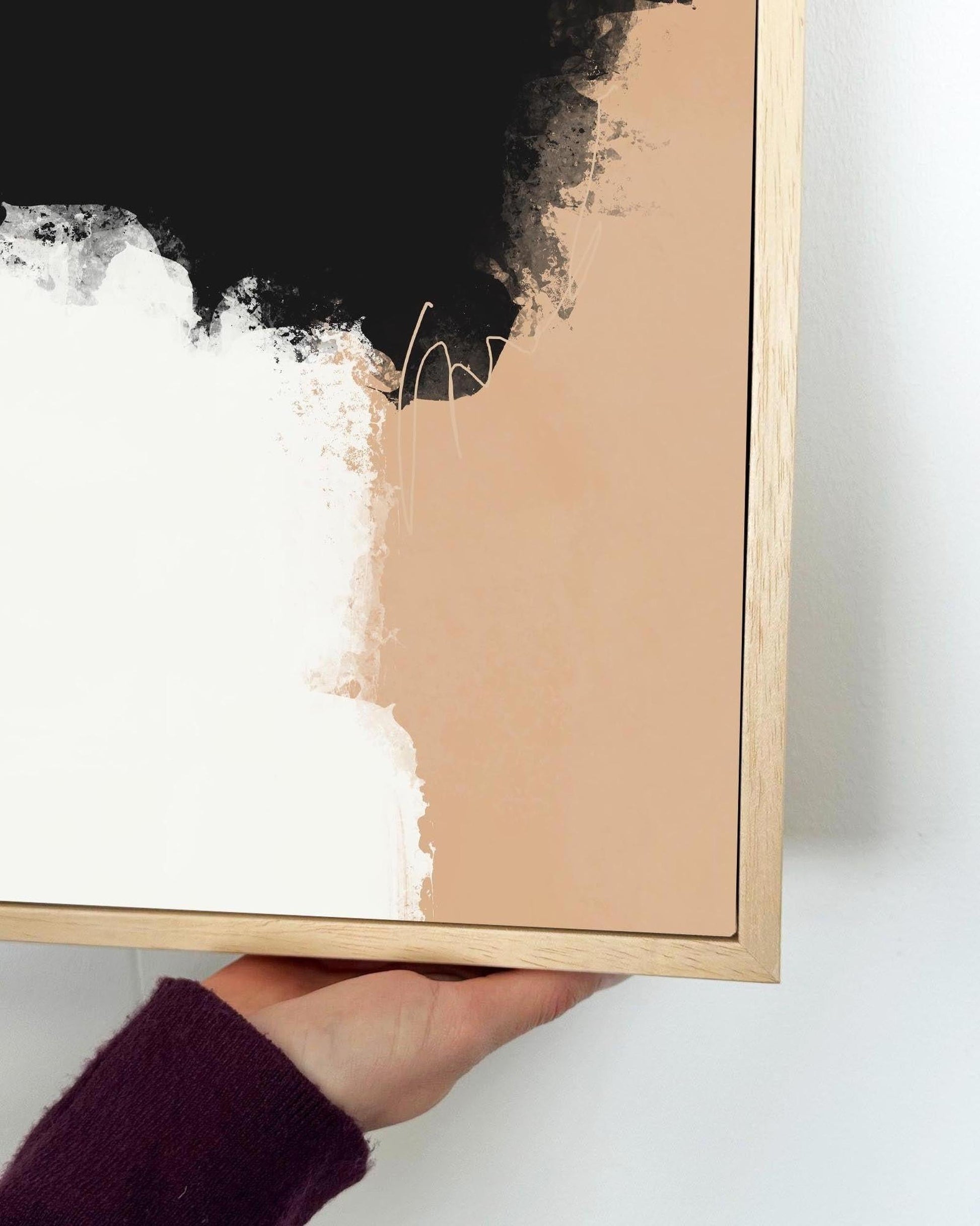 Peach Illusions II Framed Canvas-Abstract House