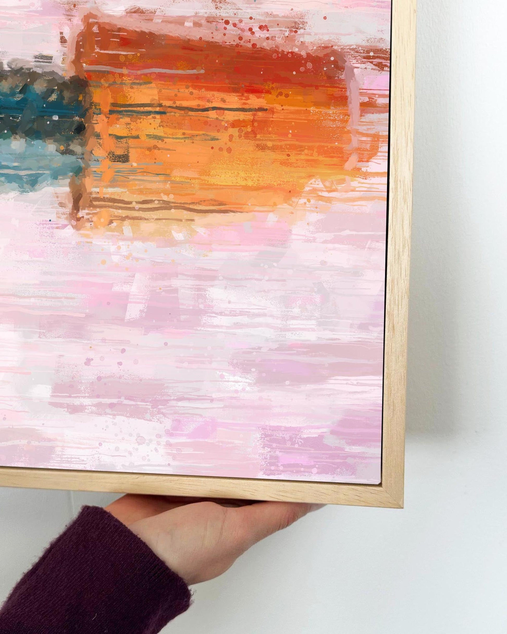 Cactus In A Pot Painting Framed Canvas-Abstract House