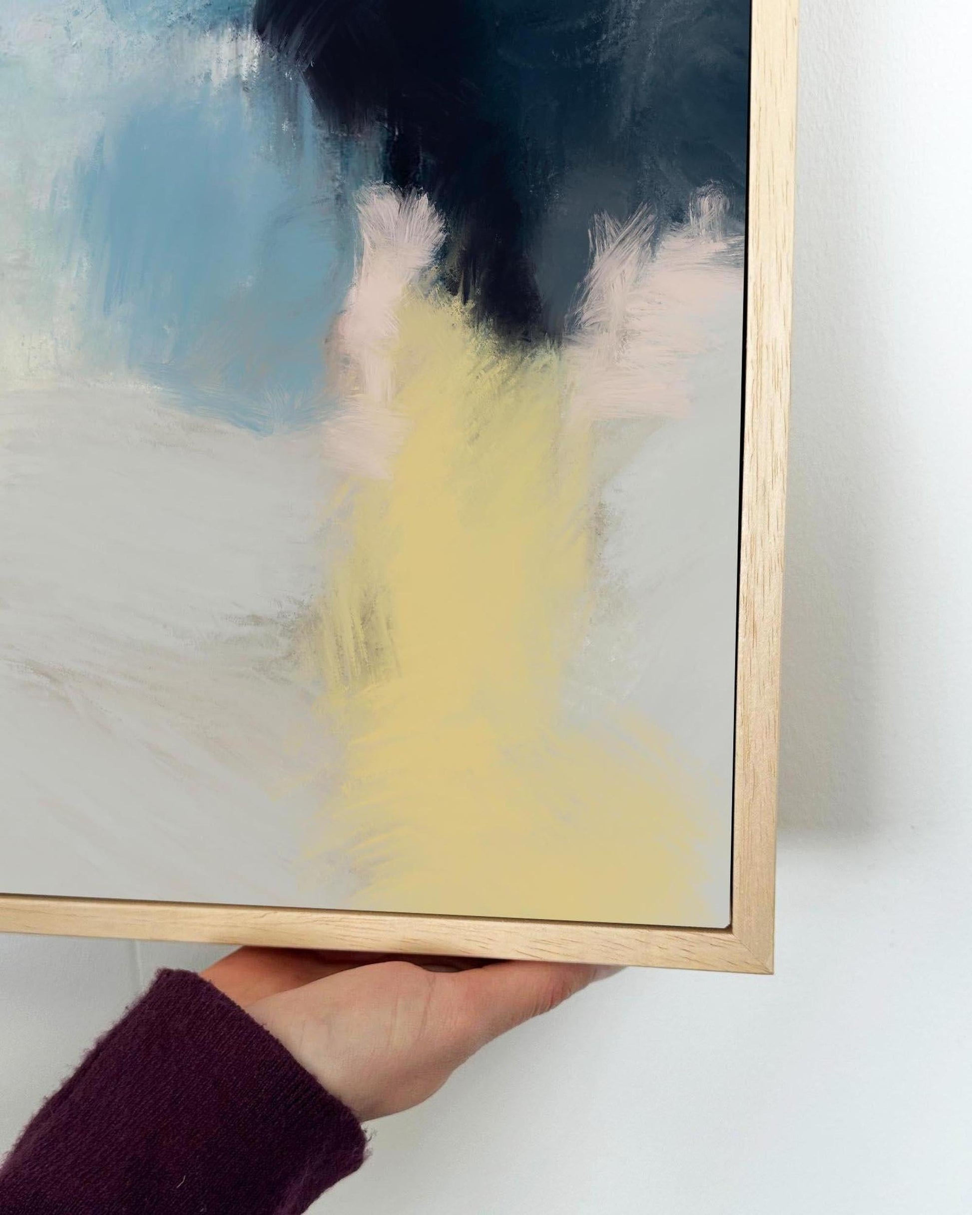 Brushed Haze Framed Canvas-Abstract House