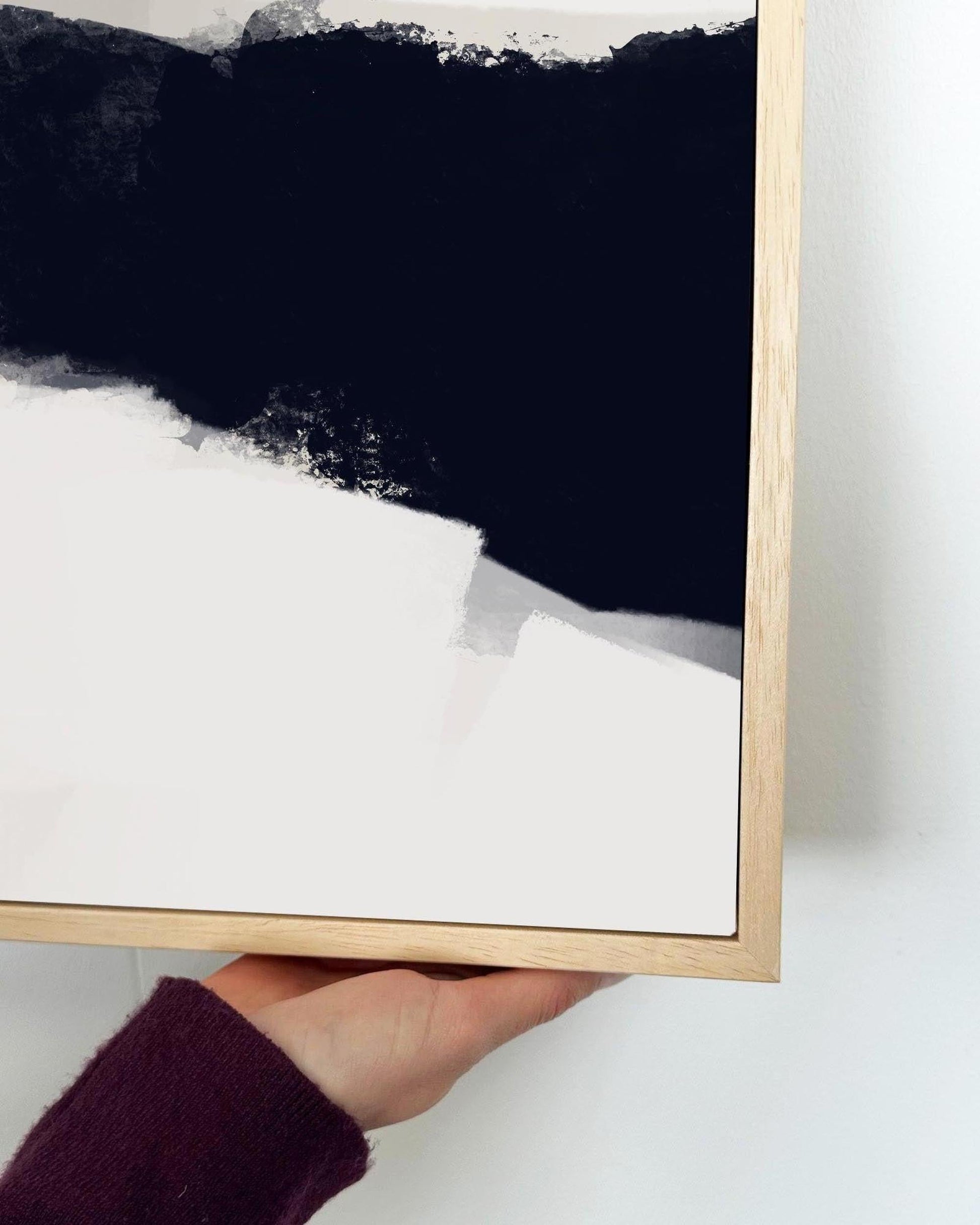 Neutral Haze Framed Canvas-Abstract House