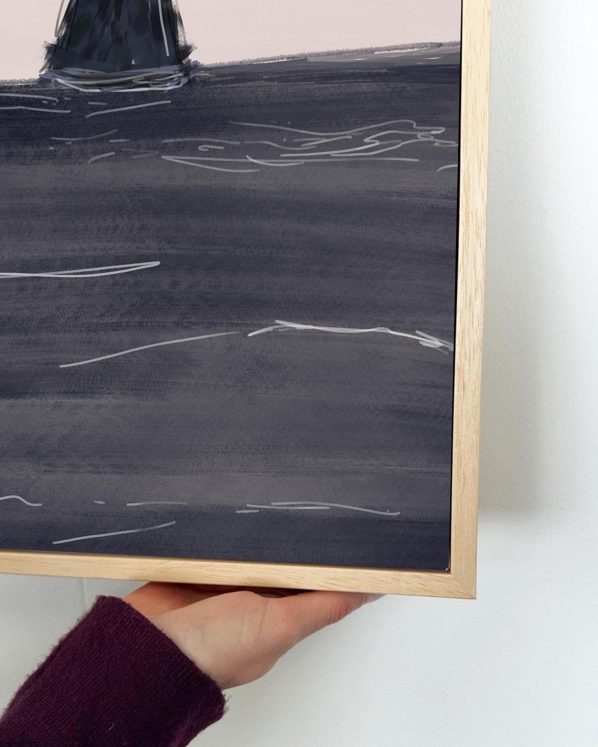 Coasting Framed Canvas-Abstract House