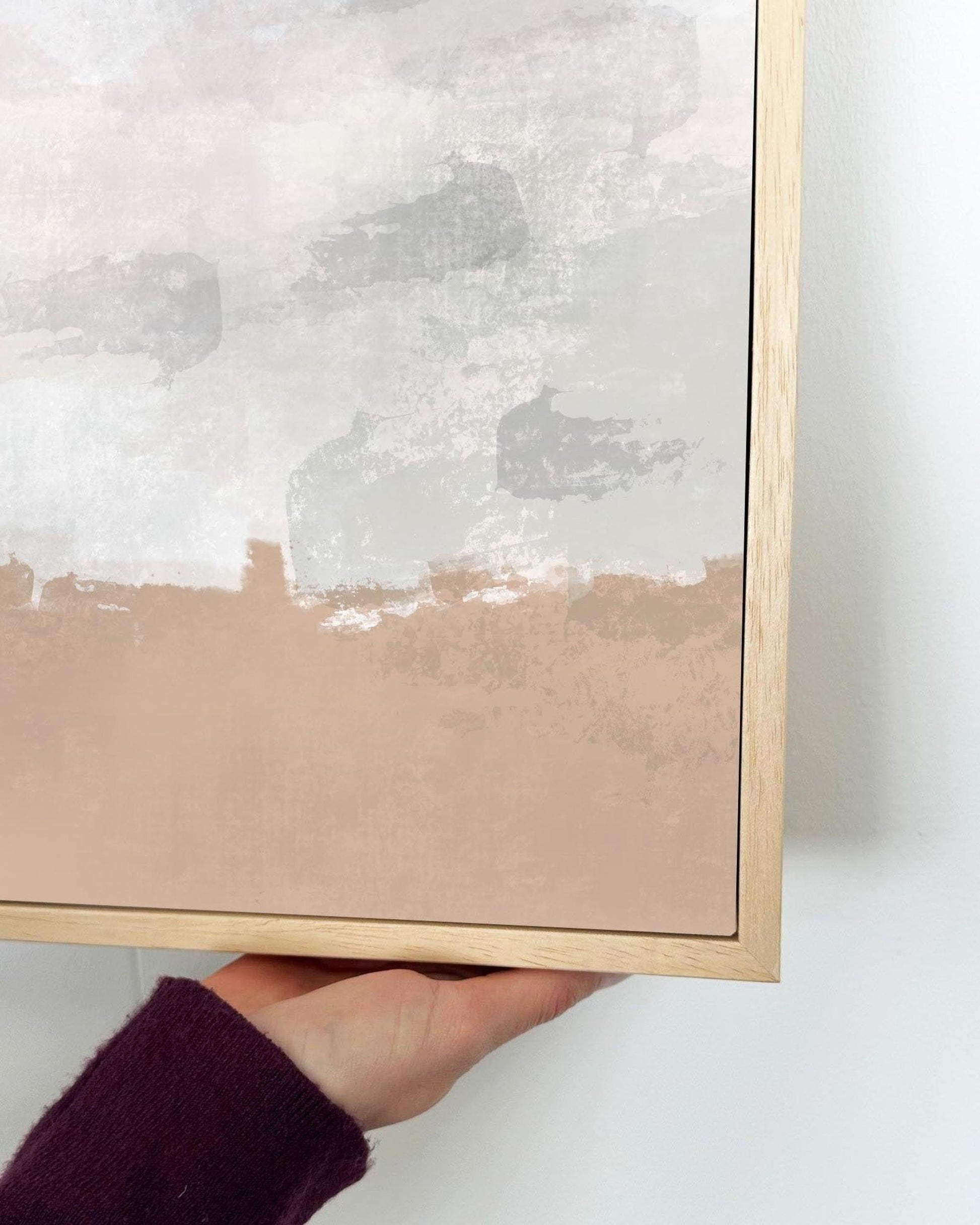 Peach Sands Framed Canvas-Abstract House