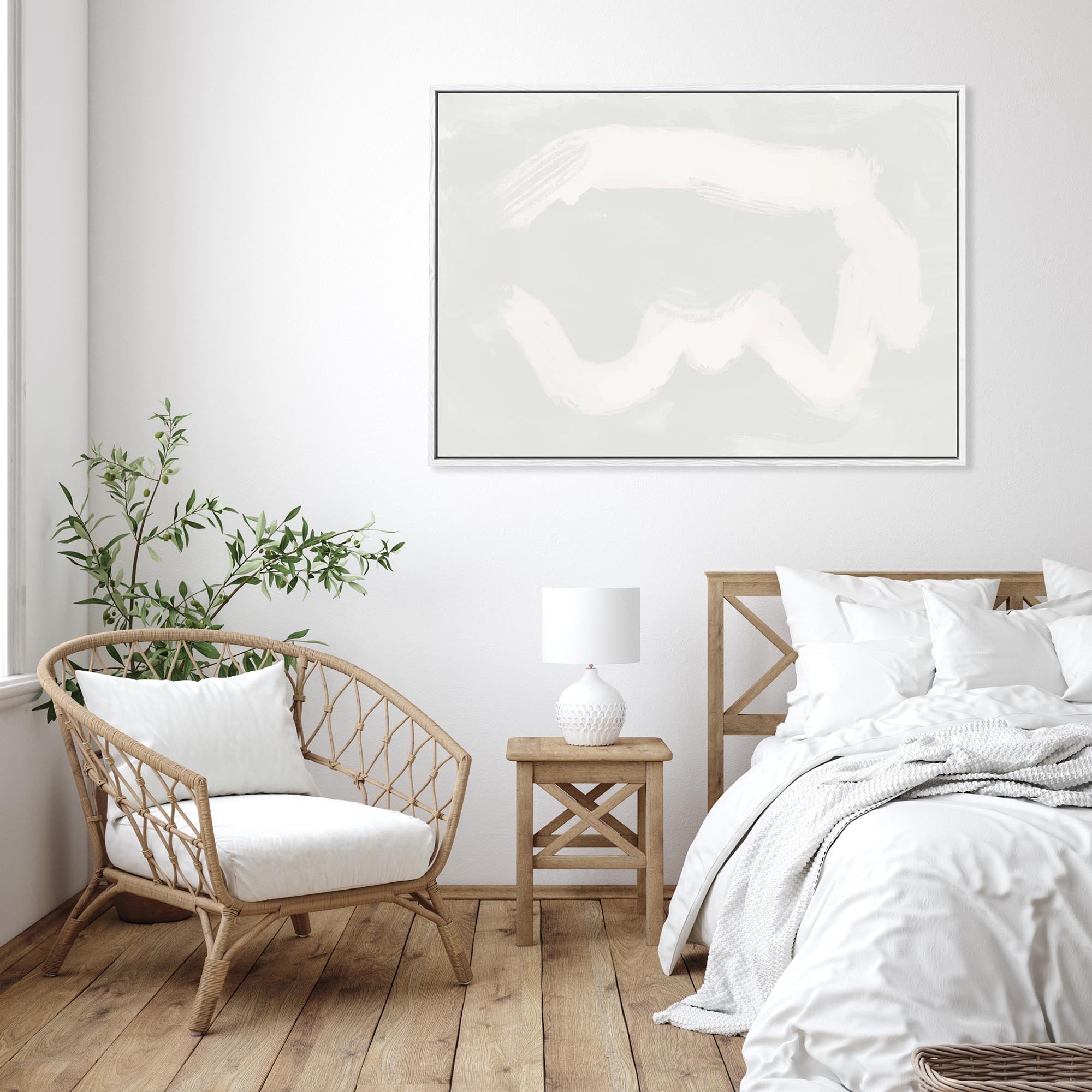 Cloud Framed Canvas-Abstract House