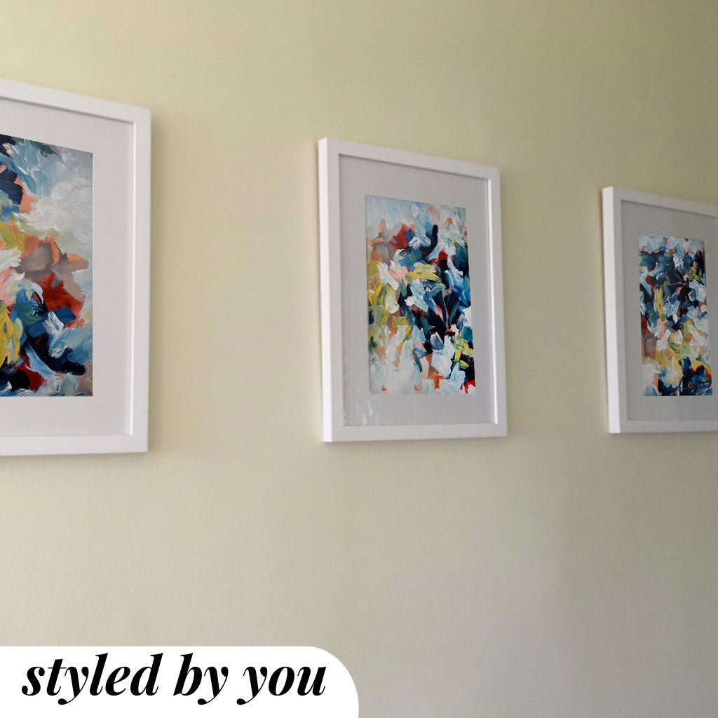 A Cluster Of Colours - Print Set Of 3-framed-Wall Art Print Set Of 3-Abstract House