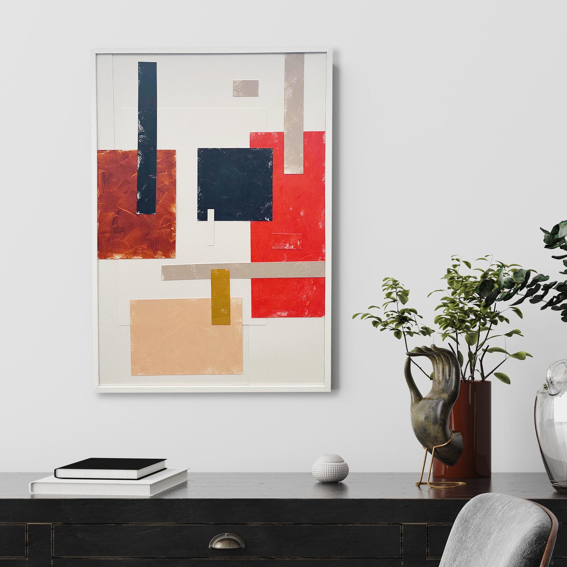 Collage Compositions I-Abstract House