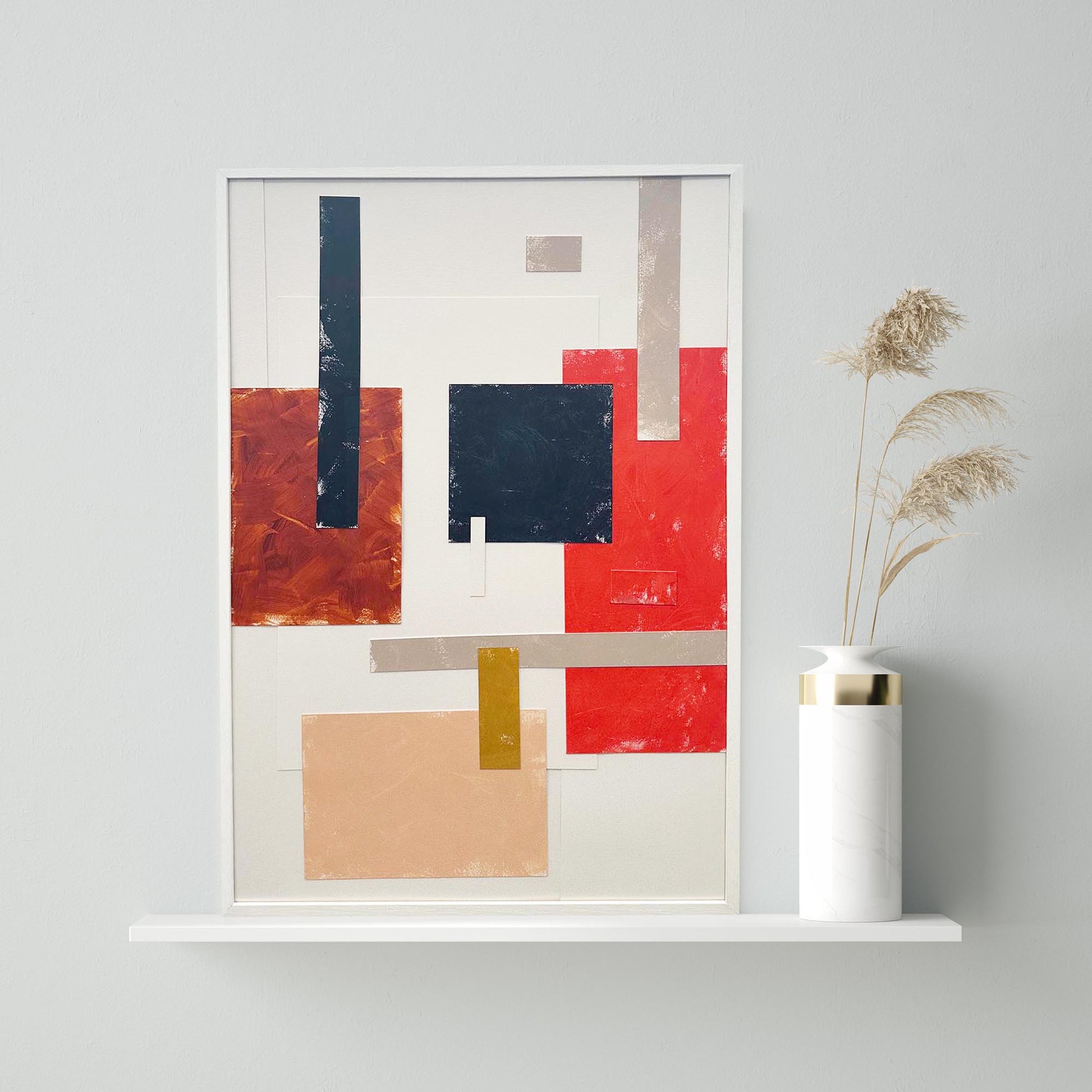 Collage Compositions I-Abstract House