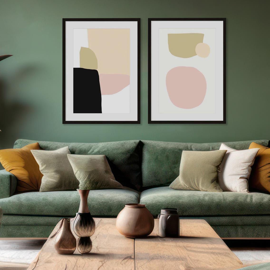 Contemporary Illustration - Print Set Of 2-Abstract House