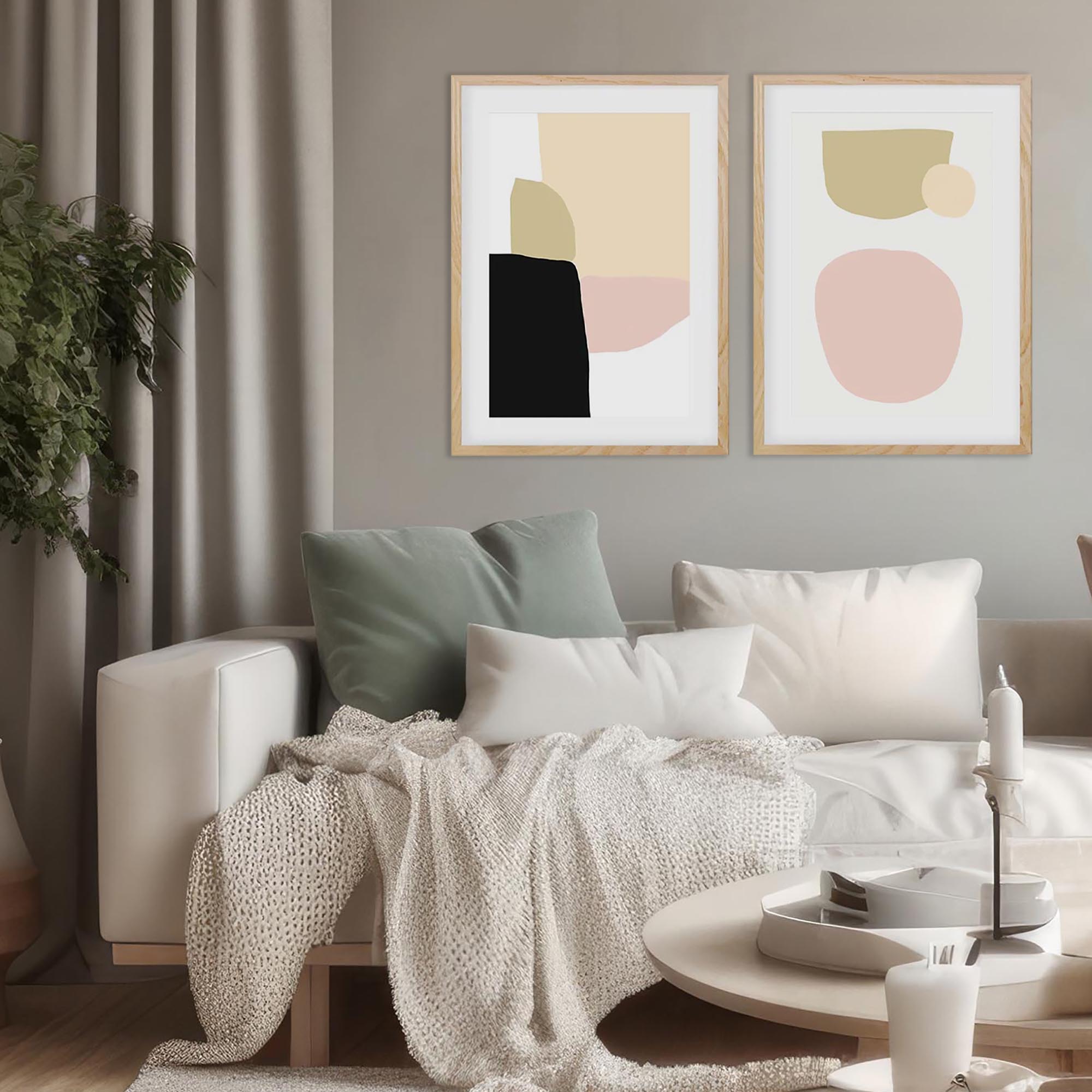 Contemporary Illustration - Print Set Of 2-Abstract House