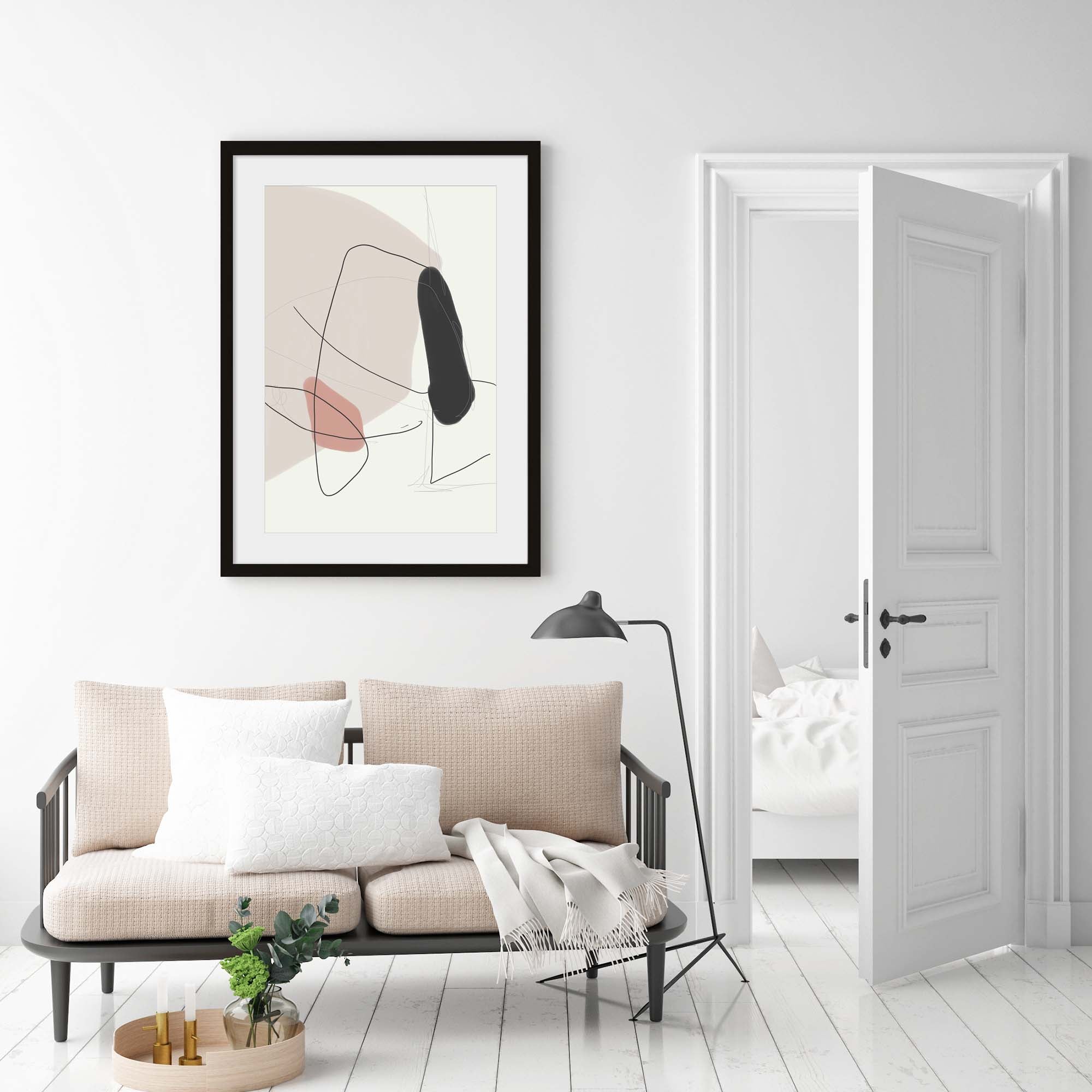 Contemporary Shapes Art Print-Abstract House