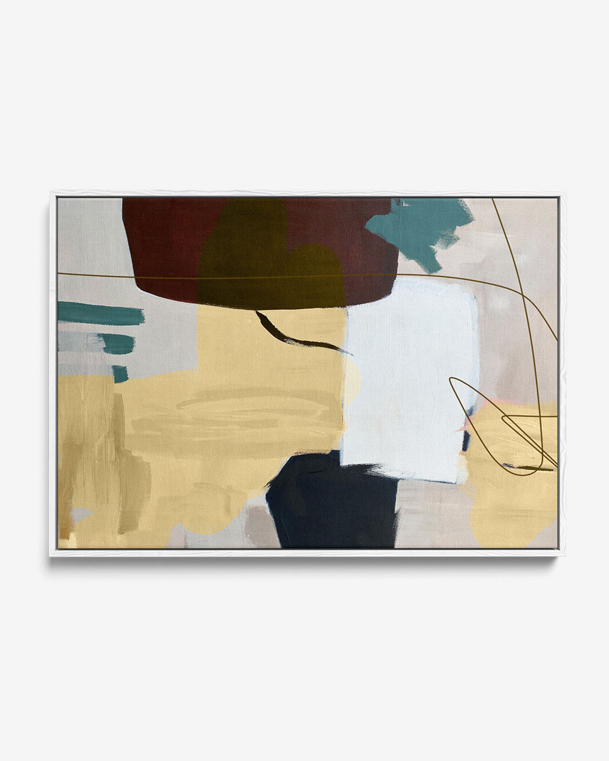 Abstract Gold Shapes Canvas Art