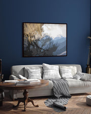 Abstract Landscape Reflection Framed Canvas-Abstract House