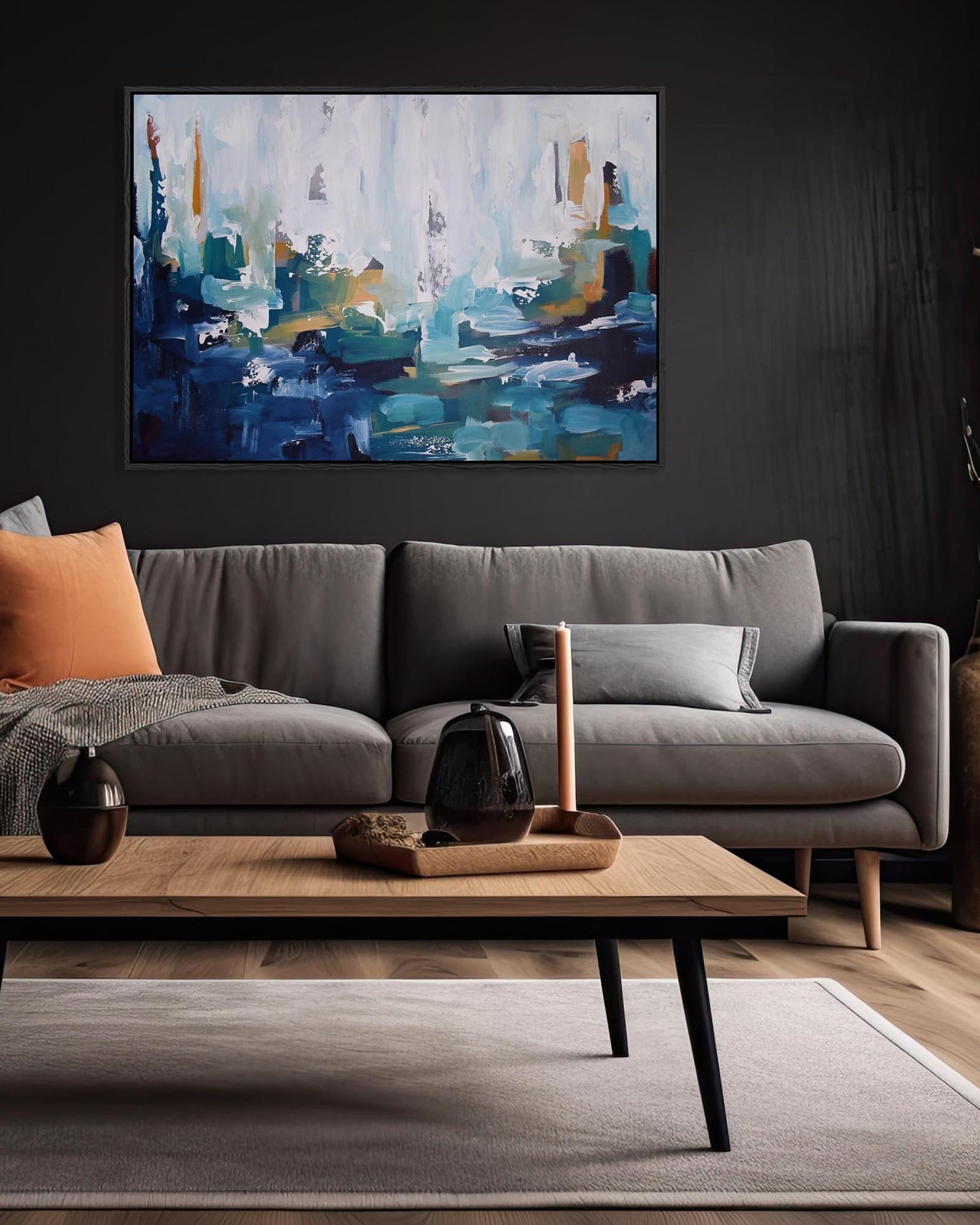 Abstract 403 Framed Canvas-Abstract House