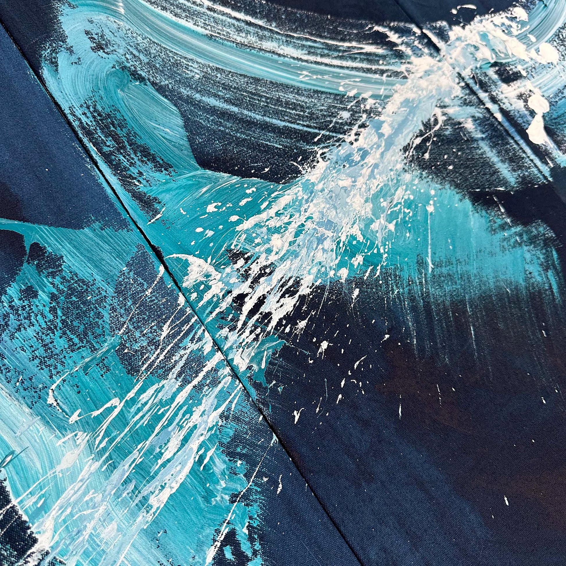 A Storm Inside - Triptych Original Paintings-Abstract House