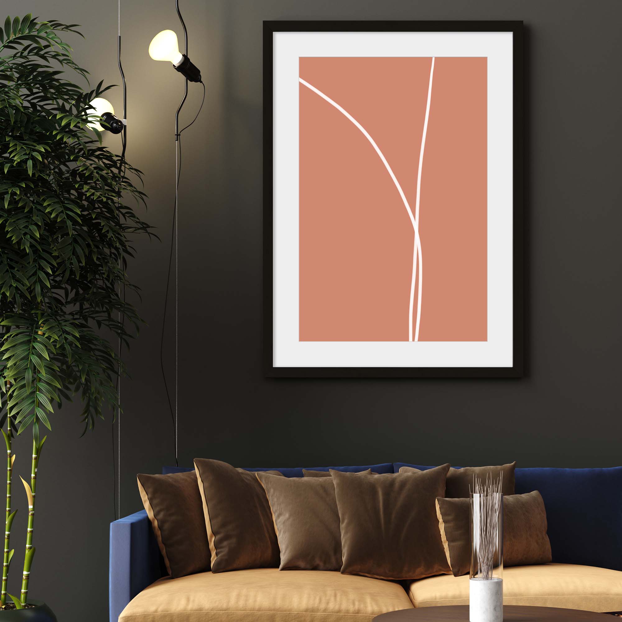 Entwined In Peach Art Print-Abstract House