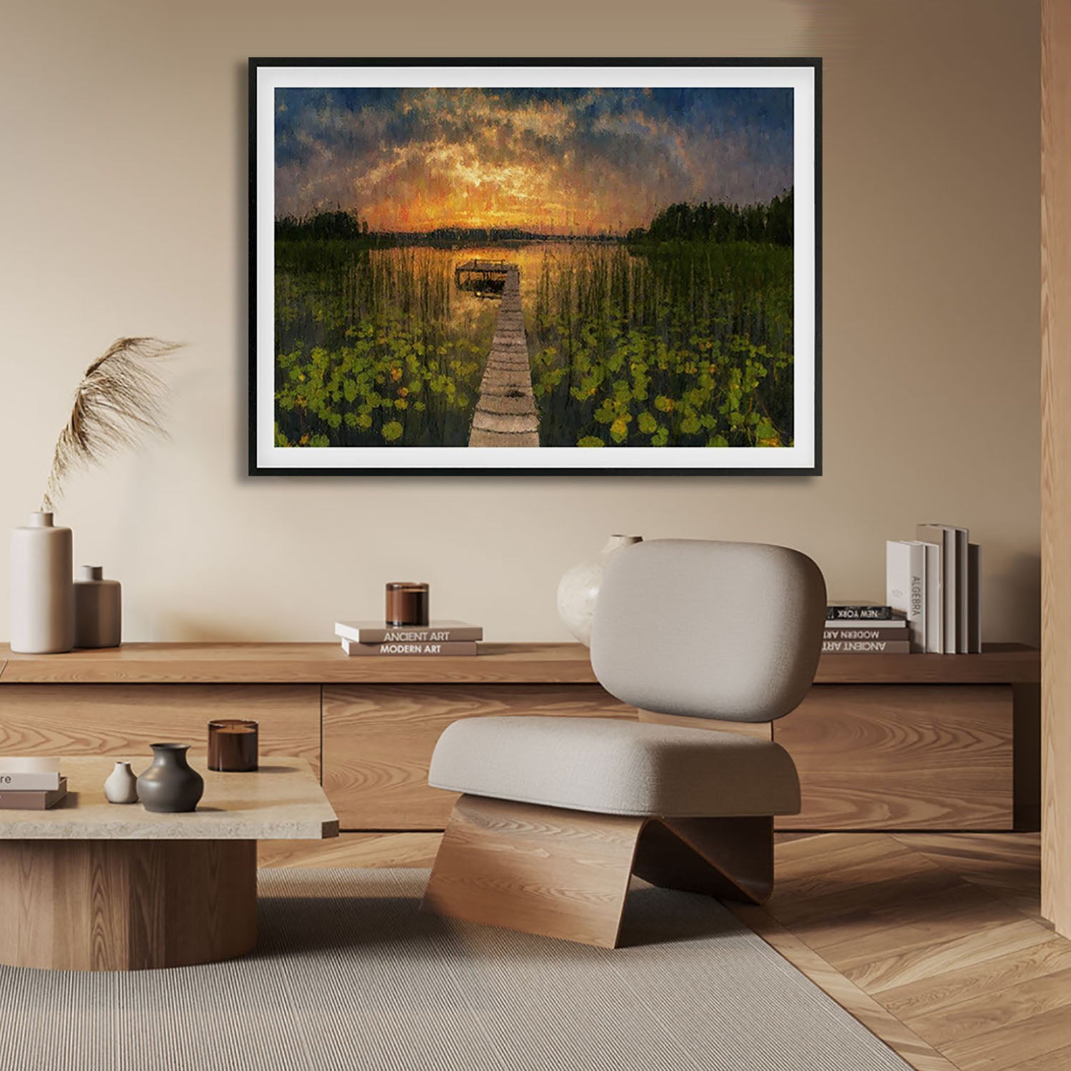 Impressionist Sunset Everglades Art Print-Abstract House
