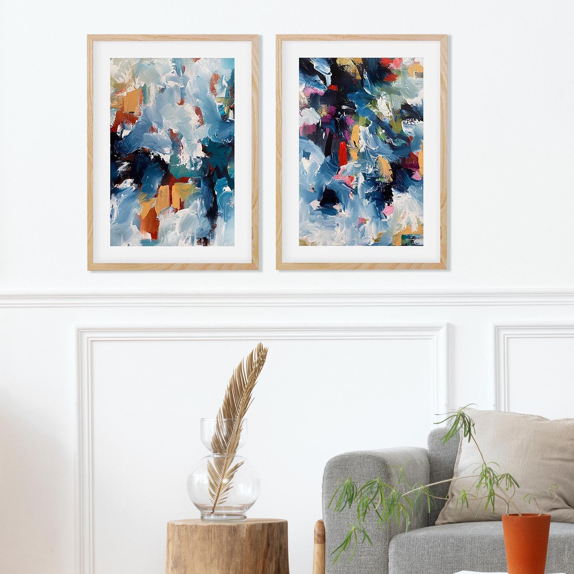 First Frost - Print Set Of 2-Abstract House